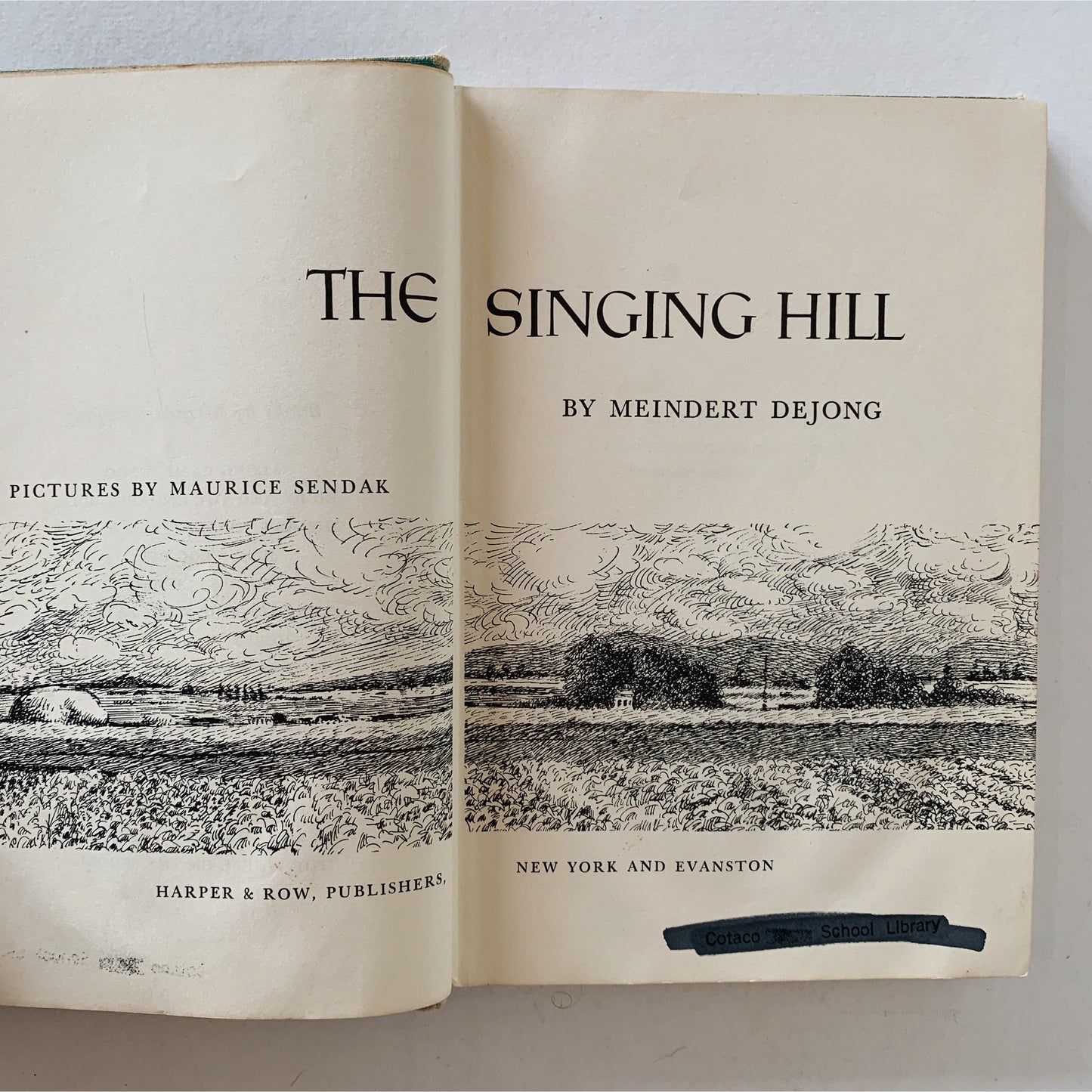 The Singing Hill, Meindert DeJong, Maurice Sendak, Newberry Winner, 1962 Hardcover