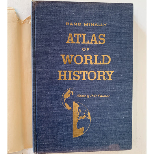 Rand McNally Atlas of World History, 1957, Hardcover Dust Jacket