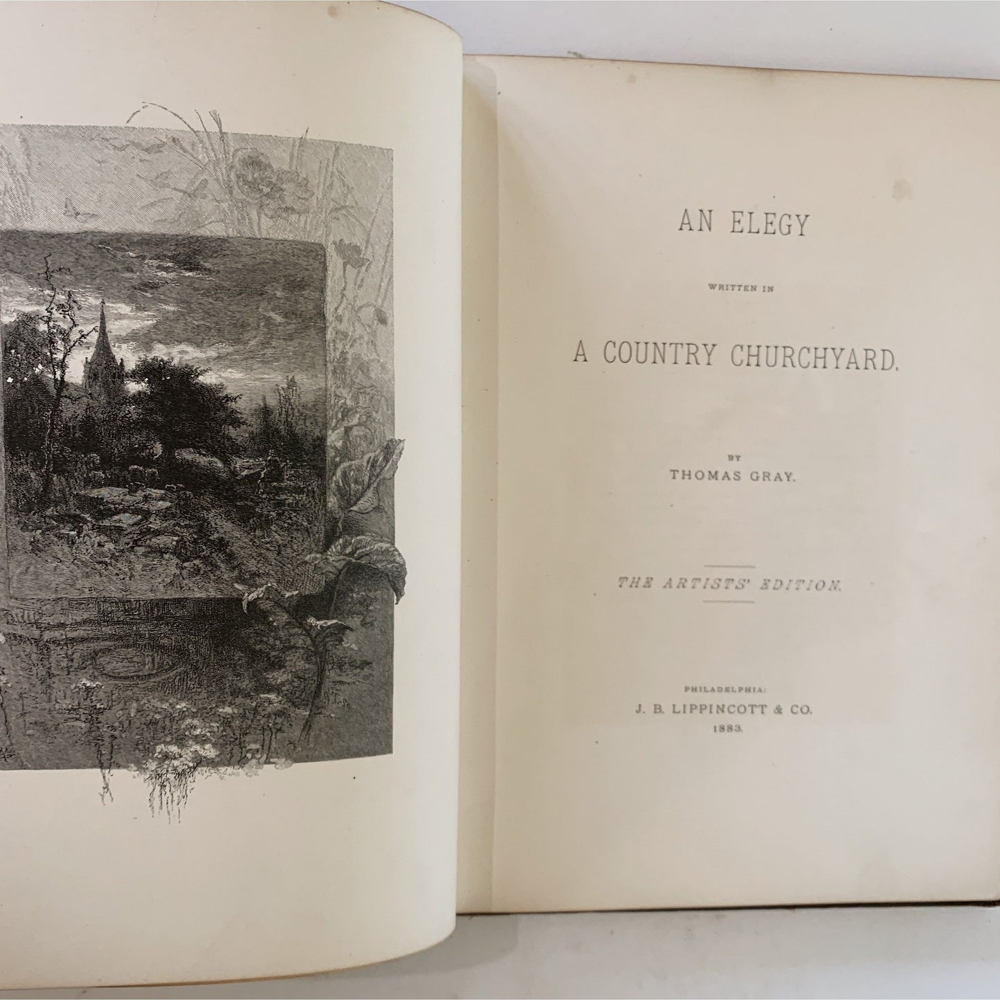 Gray's Elegy, Artist's Edition, An Elegy Written in a Country Churchyard, 1883