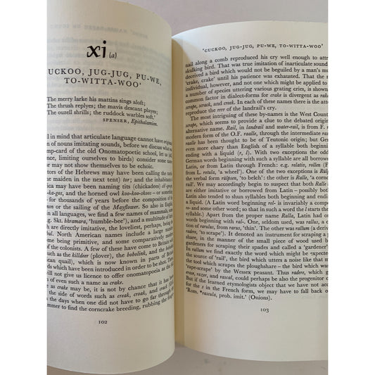 Pedigree - The Origins of Words From Nature, 1973 Hardcover