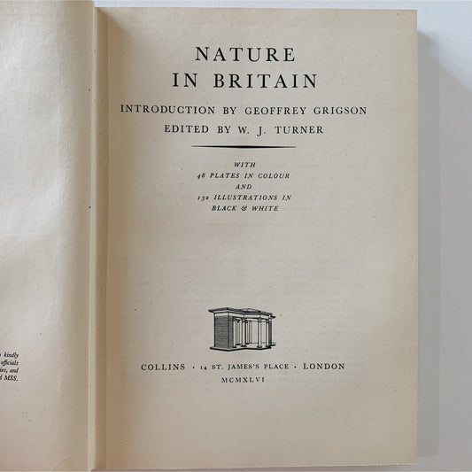 Nature in Britain, 48 Color Botanical Illustrations, Vintage Hardcover, 1946