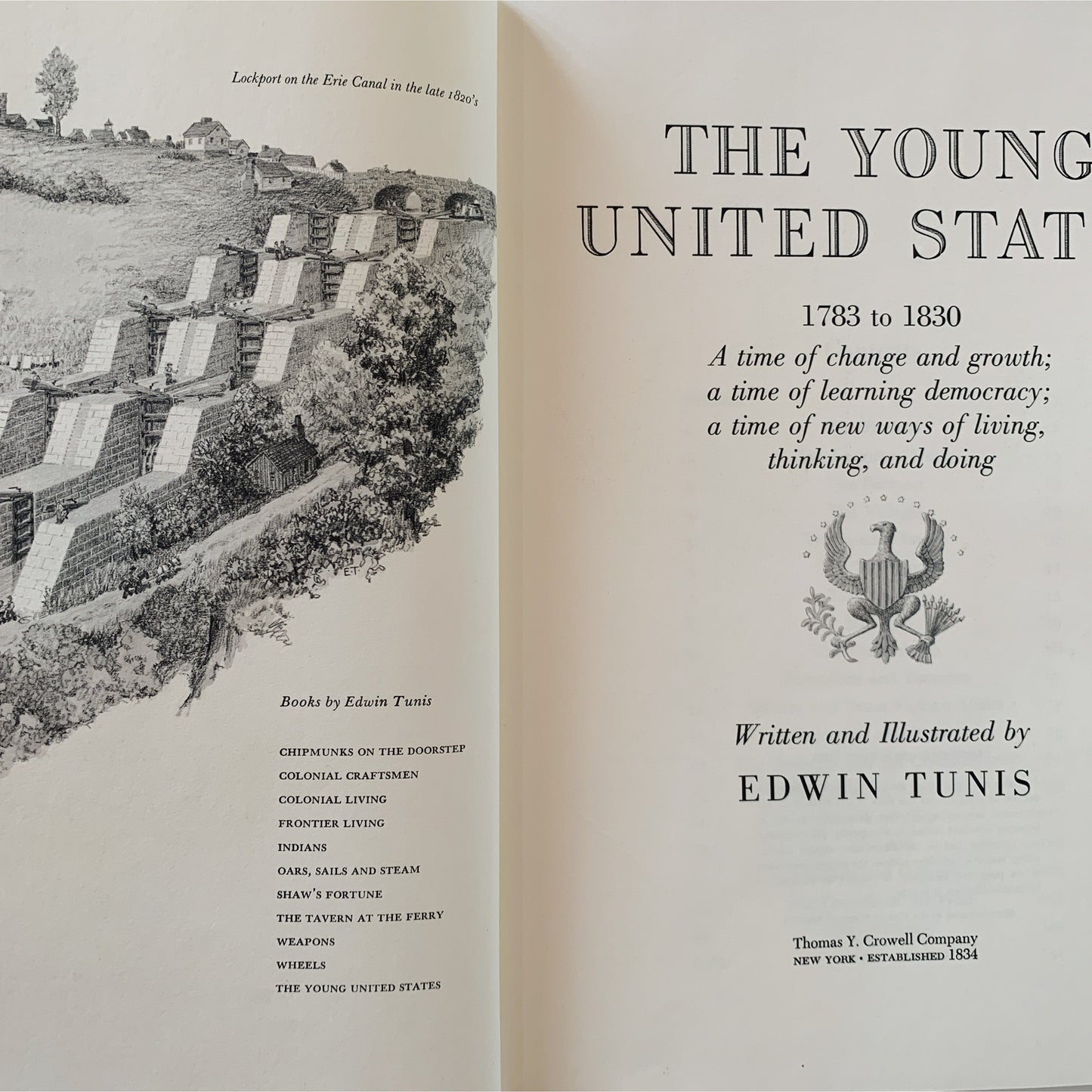 The Young United States 1783-1830, Edwin Tunis, Coffee Table Book