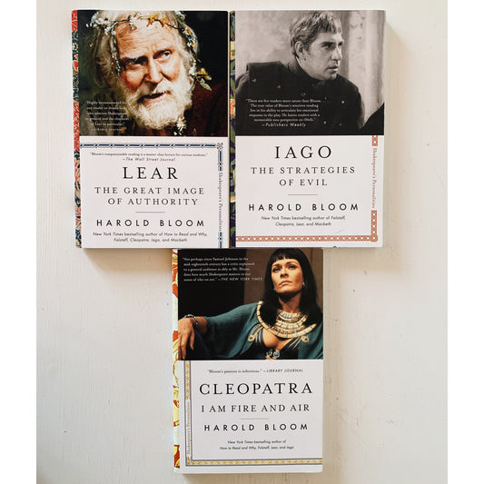 Paperback Harold Bloom Shakespeare Books, Iago, Lear, Cleopatra