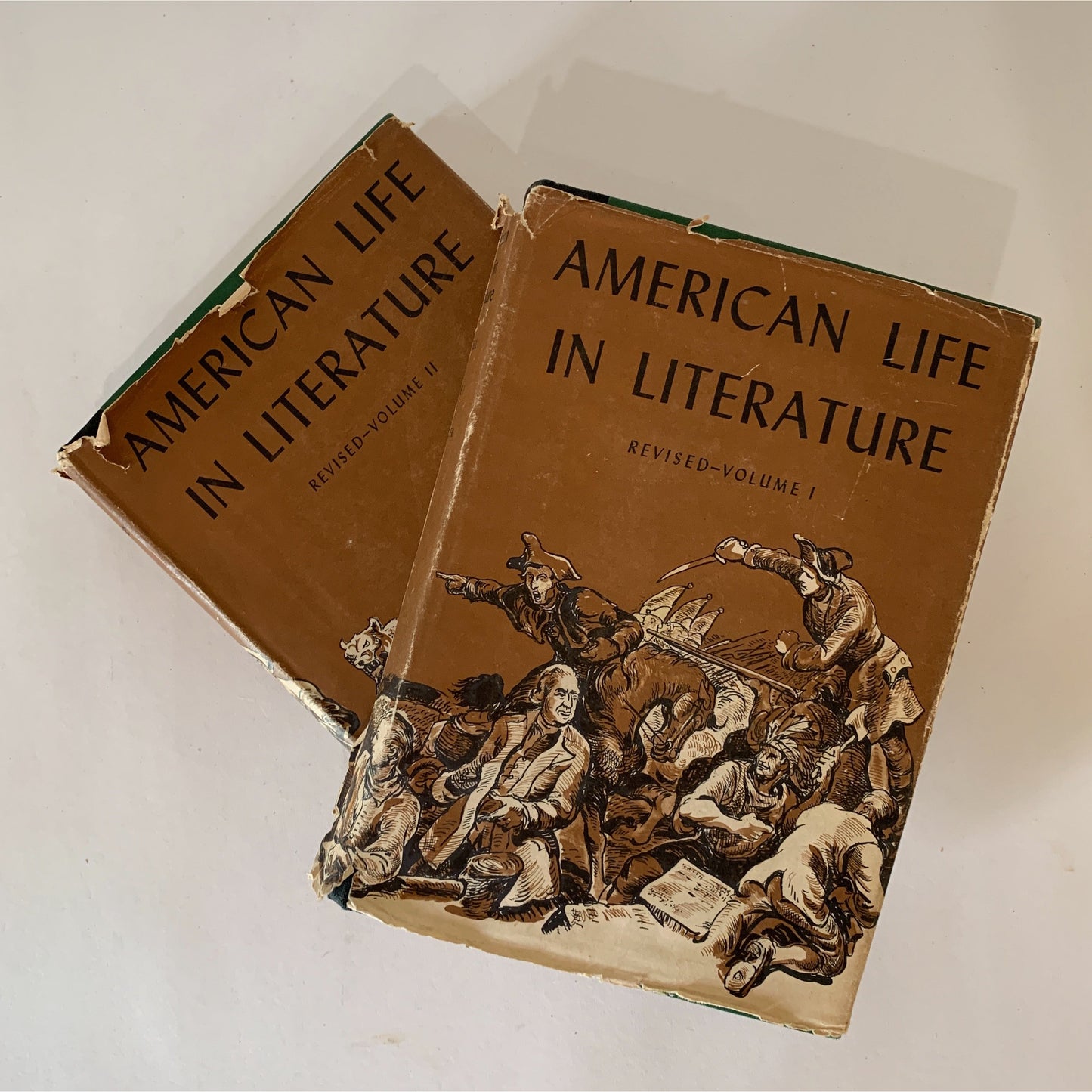 American Life in Literature, 2-Volume Set, 1949, School English Textbooks