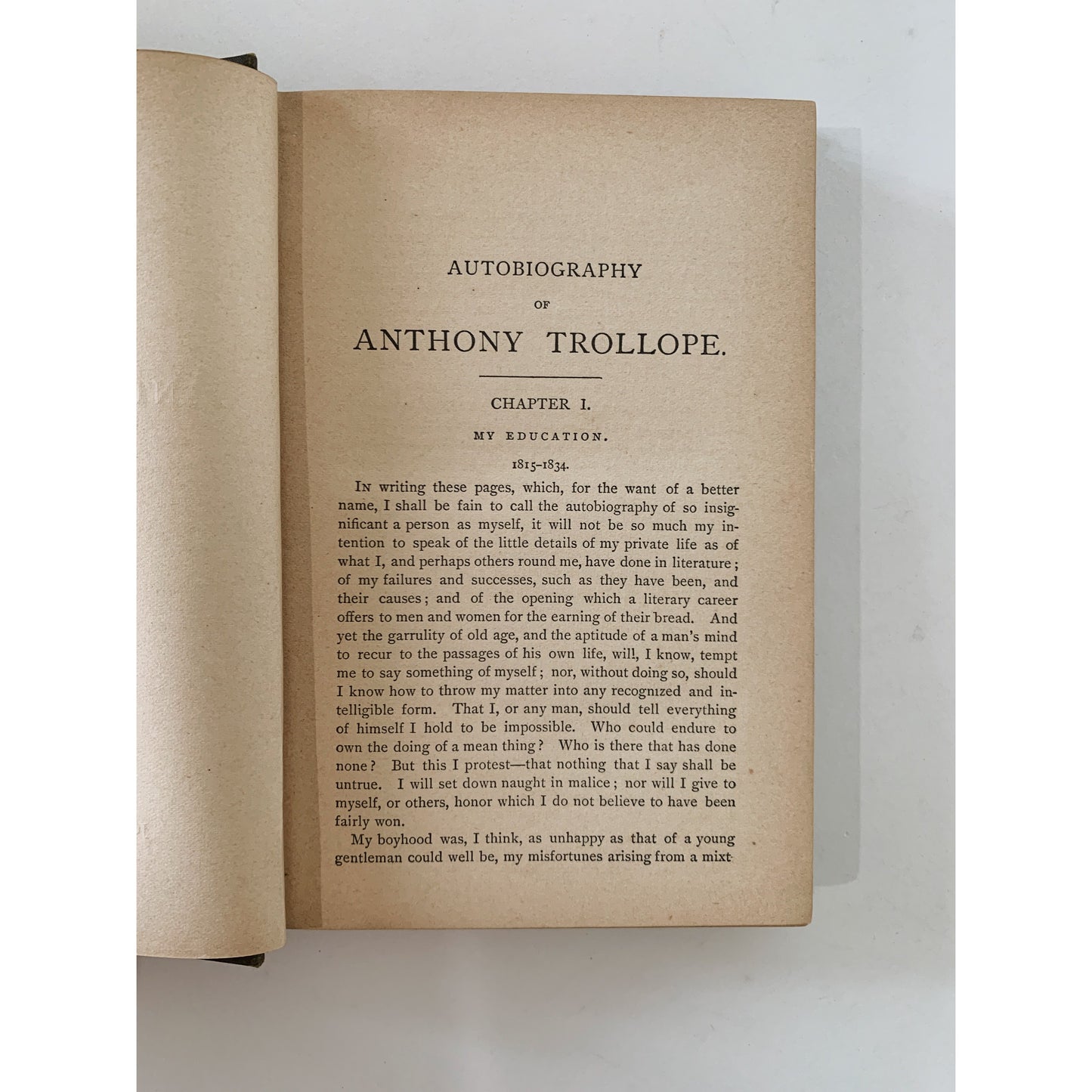 The Autobiography of Anthony Trollope, Caxton Edition, Ornate