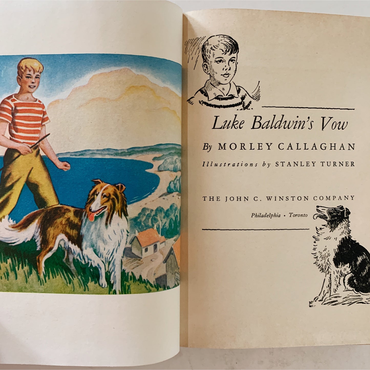 Luke Baldwin's Vow - A Story of a Boy and a Dog, Morley Callaghan, 1948, First Edition