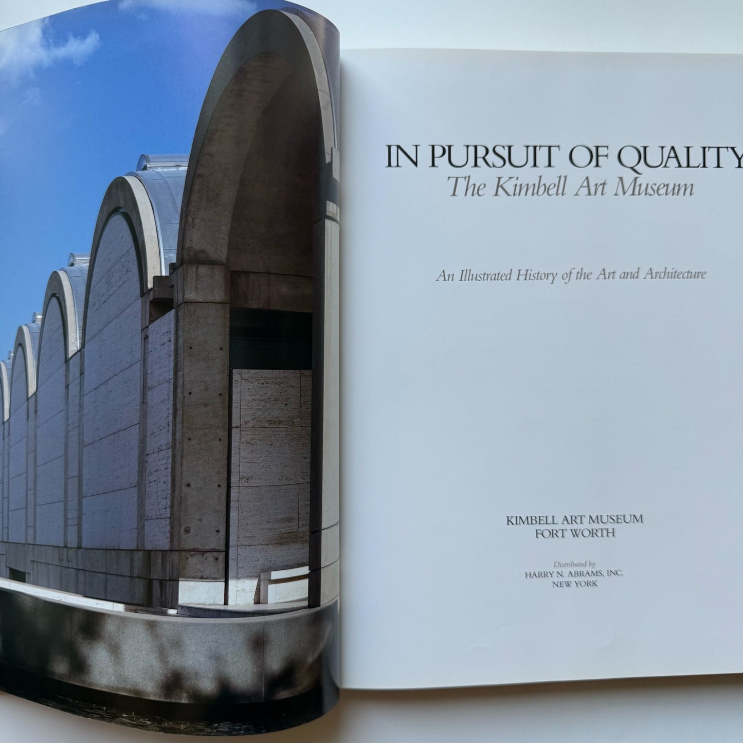 In Pursuit of Quality: The Kimbell Art Museum Hardcover Art Book, 1987 - Pretty Old Books