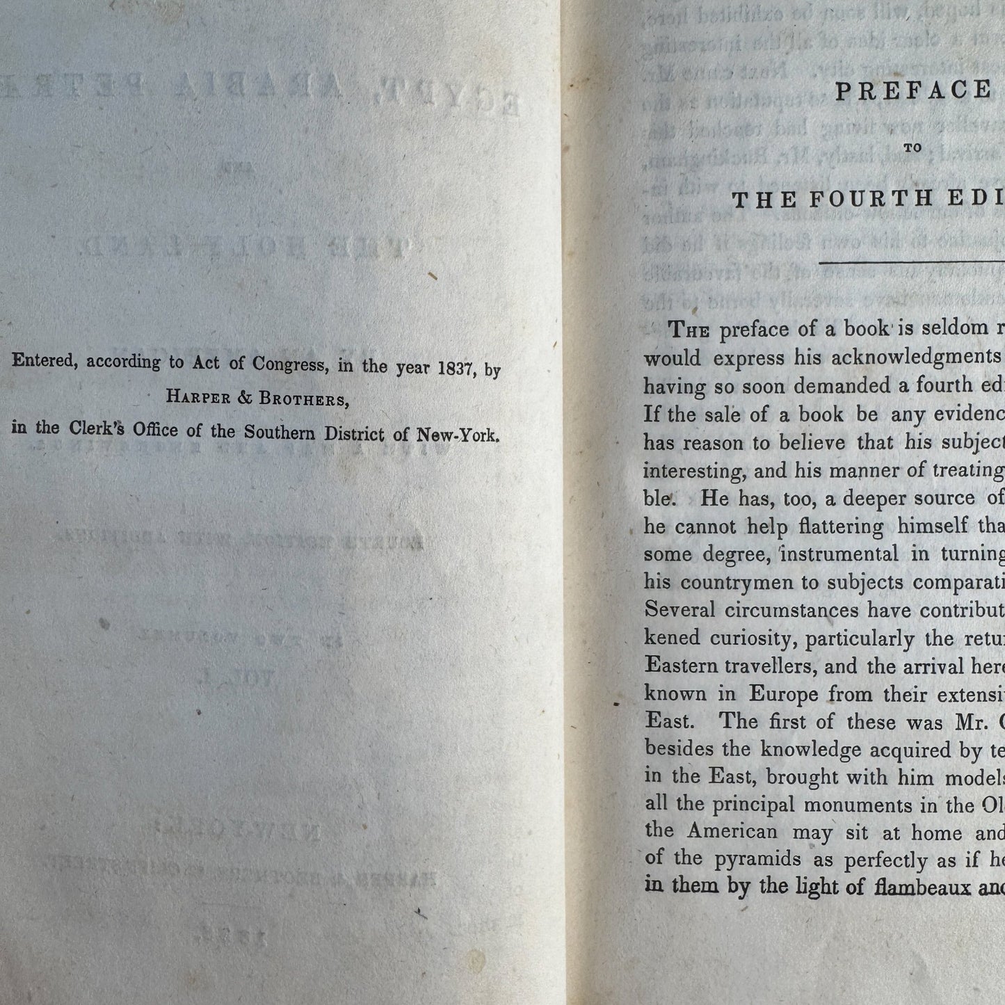Incidents of Travel in Egypt, Arabia Petra, and The Holy Land, 1838, Volume One - Pretty Old Books