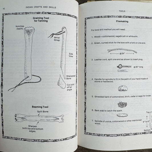 Indian Crafts and Skills, David R. Montgomery, 1985, Illustrated Hardcover - Pretty Old Books