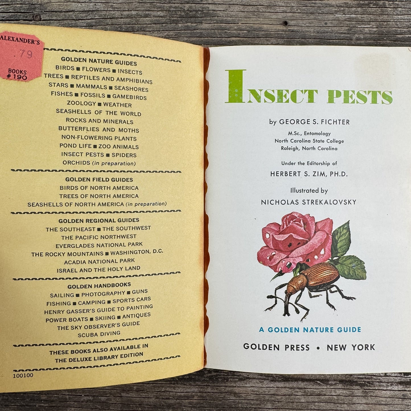 Insect Pests, A Golden Guide, 1966 - Pretty Old Books