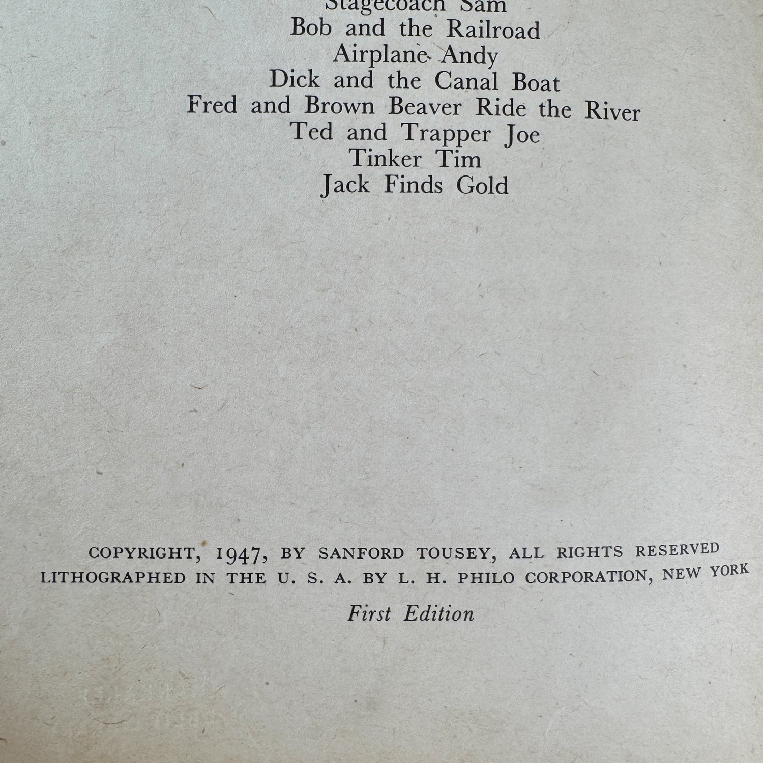 Jack Finds Gold, Sanford Tousey, 1947, First Edition - Pretty Old Books