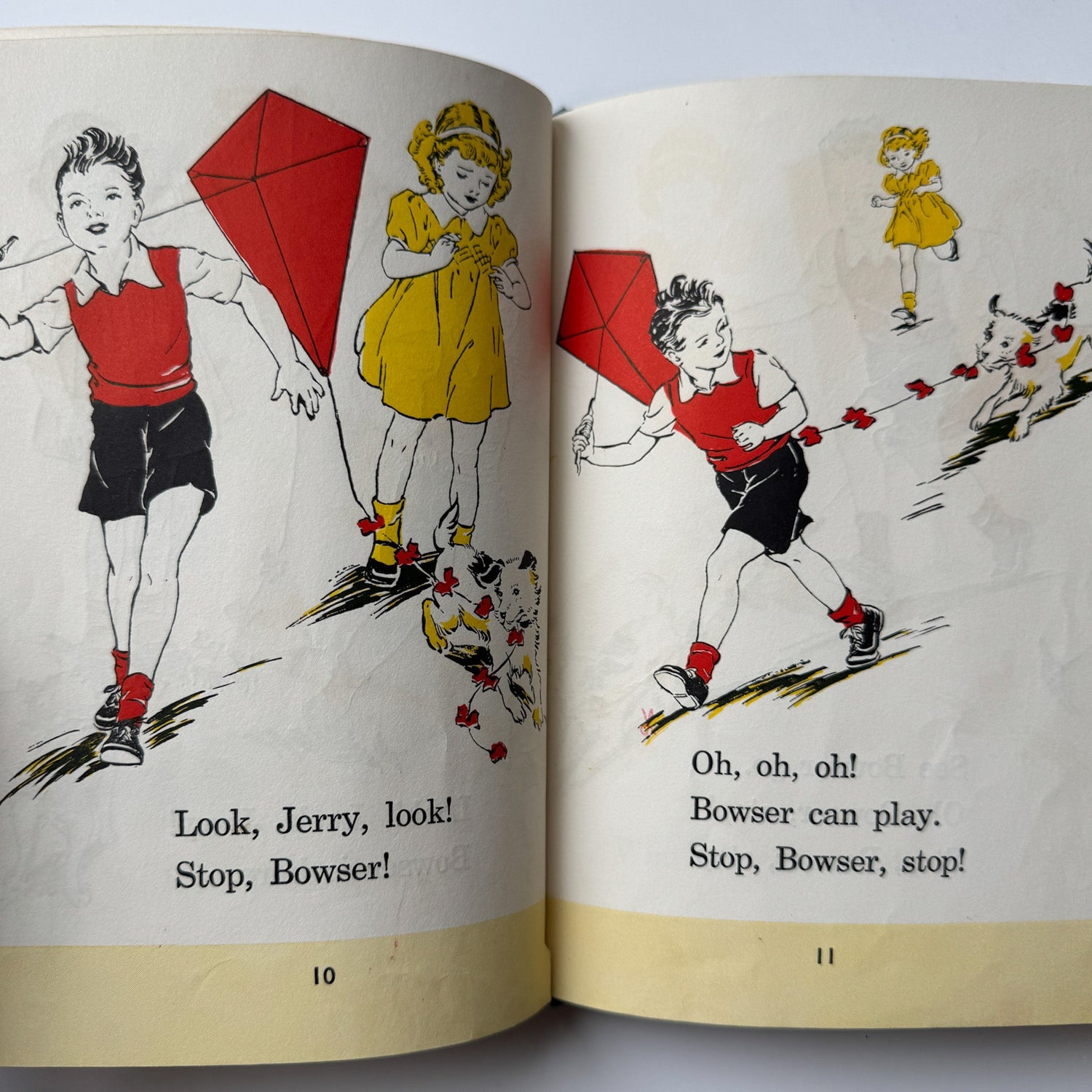 Jerry, 1946 Mid - Century Primer for Beginner Readers, Florence Battle - Pretty Old Books