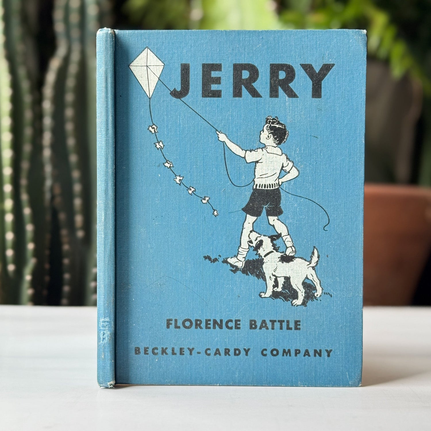 Jerry, 1946 Mid - Century Primer for Beginner Readers, Florence Battle - Pretty Old Books