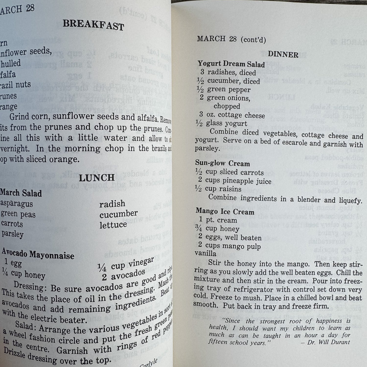 John H. Tobe's Health Giving Life Saving "No-Cook" Book, Raw Diet - Pretty Old Books