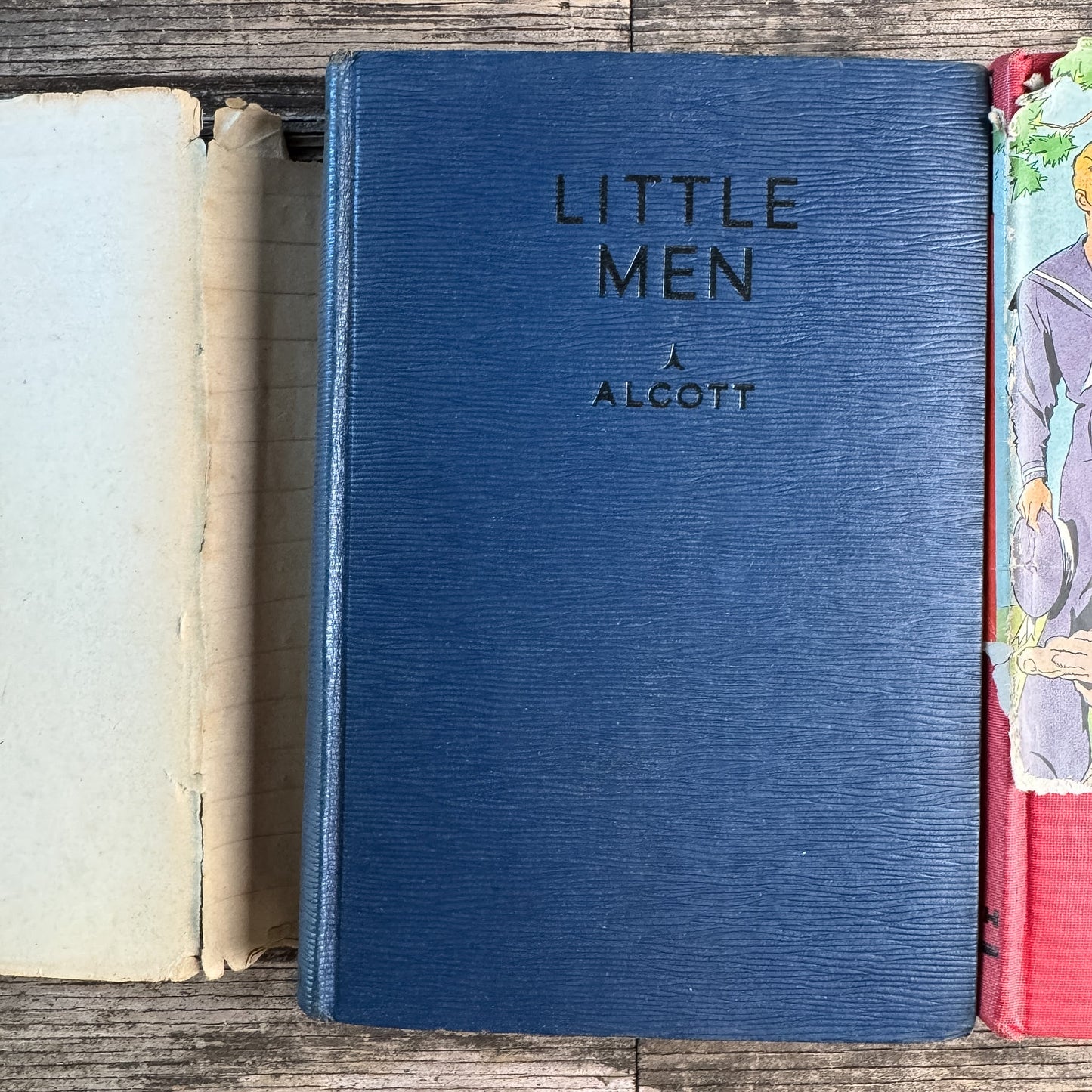 Jo's Boys and Little Men, Louisa May Alcott, Vintage Hardcover Set - Pretty Old Books