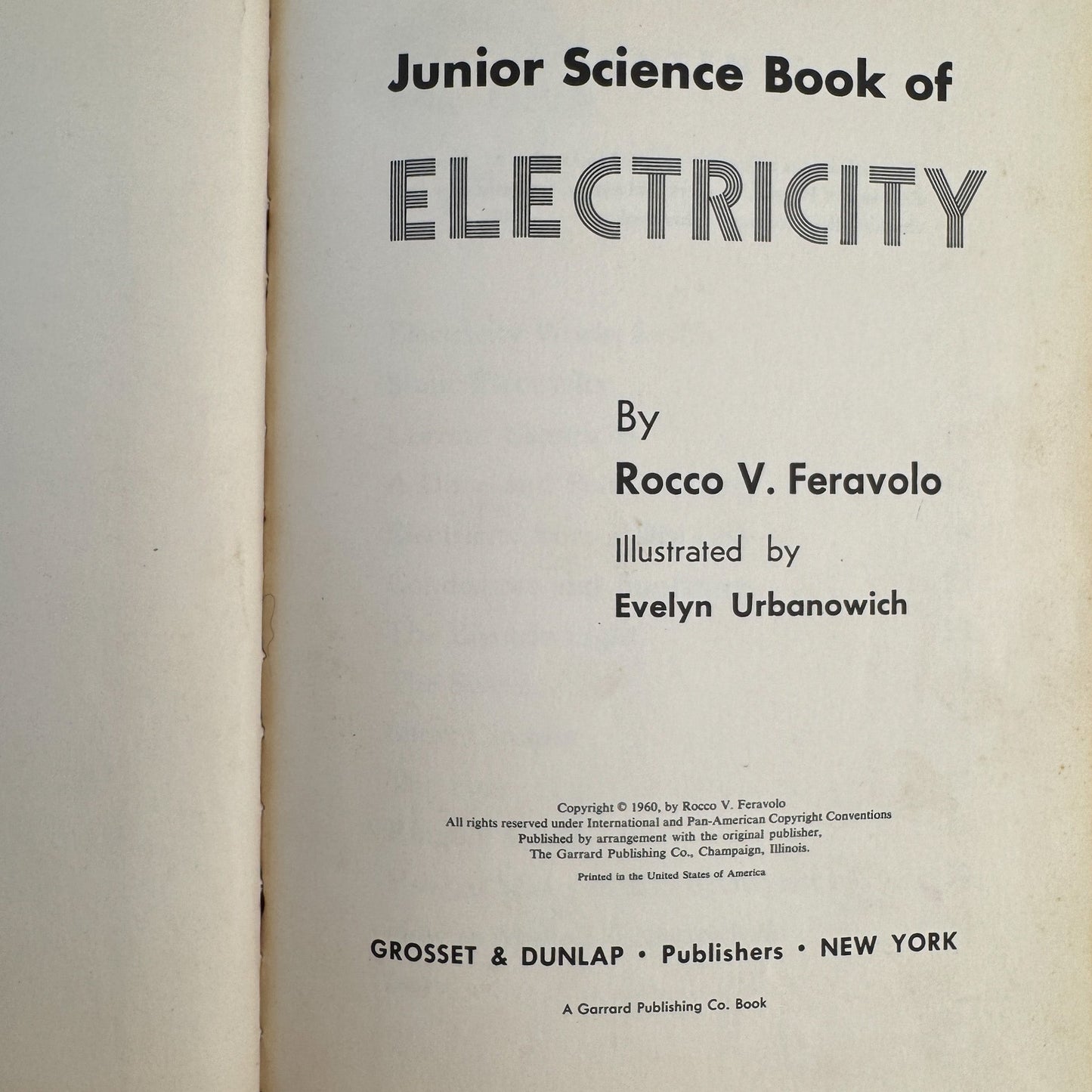 Junior Science Book of Electricity, 1960 - Pretty Old Books