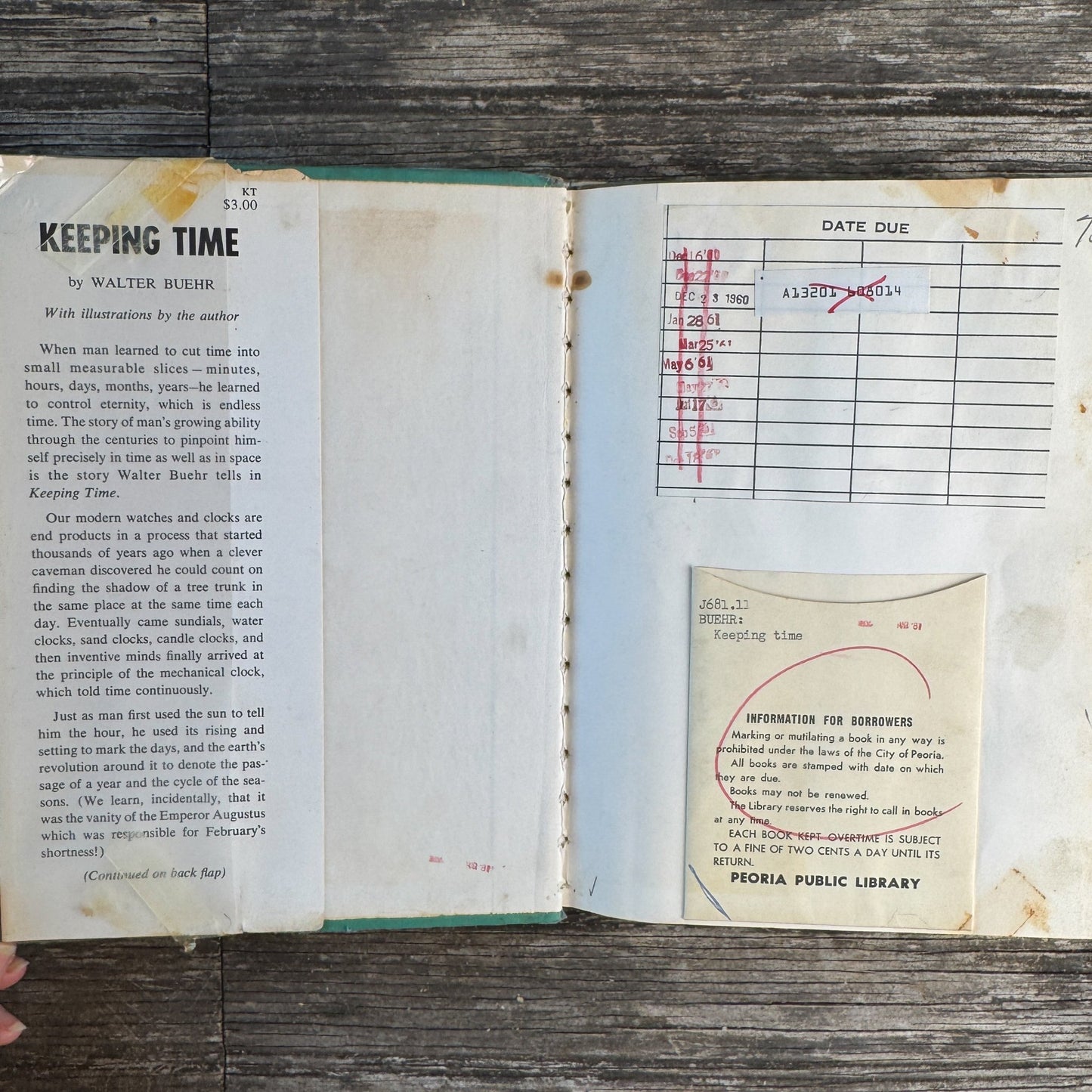 Keeping Time, Walter Buehr, 1960 - Pretty Old Books