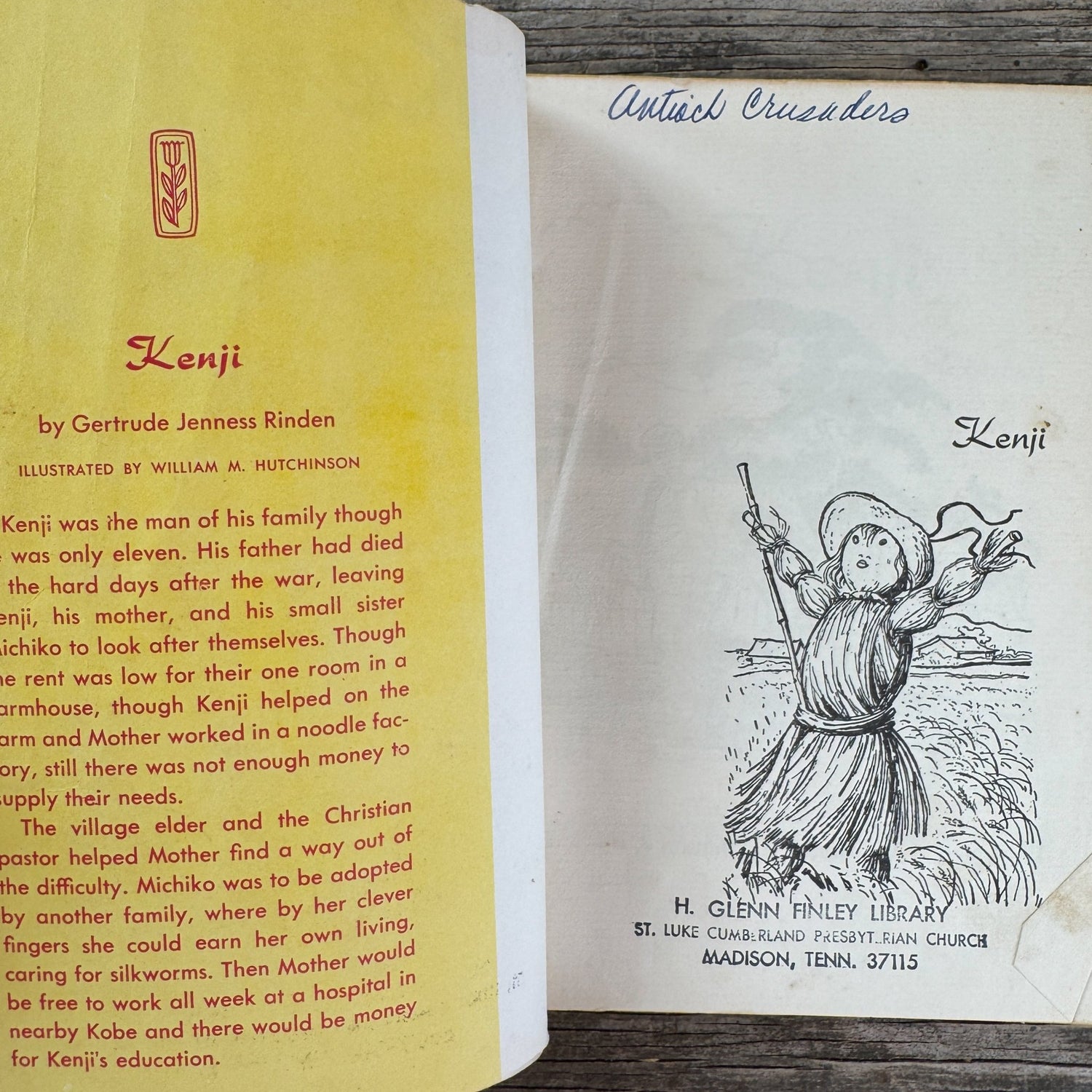 Kenji, Gertrude Jenis Rinden, 1957, Second Printing 1958 - Pretty Old Books