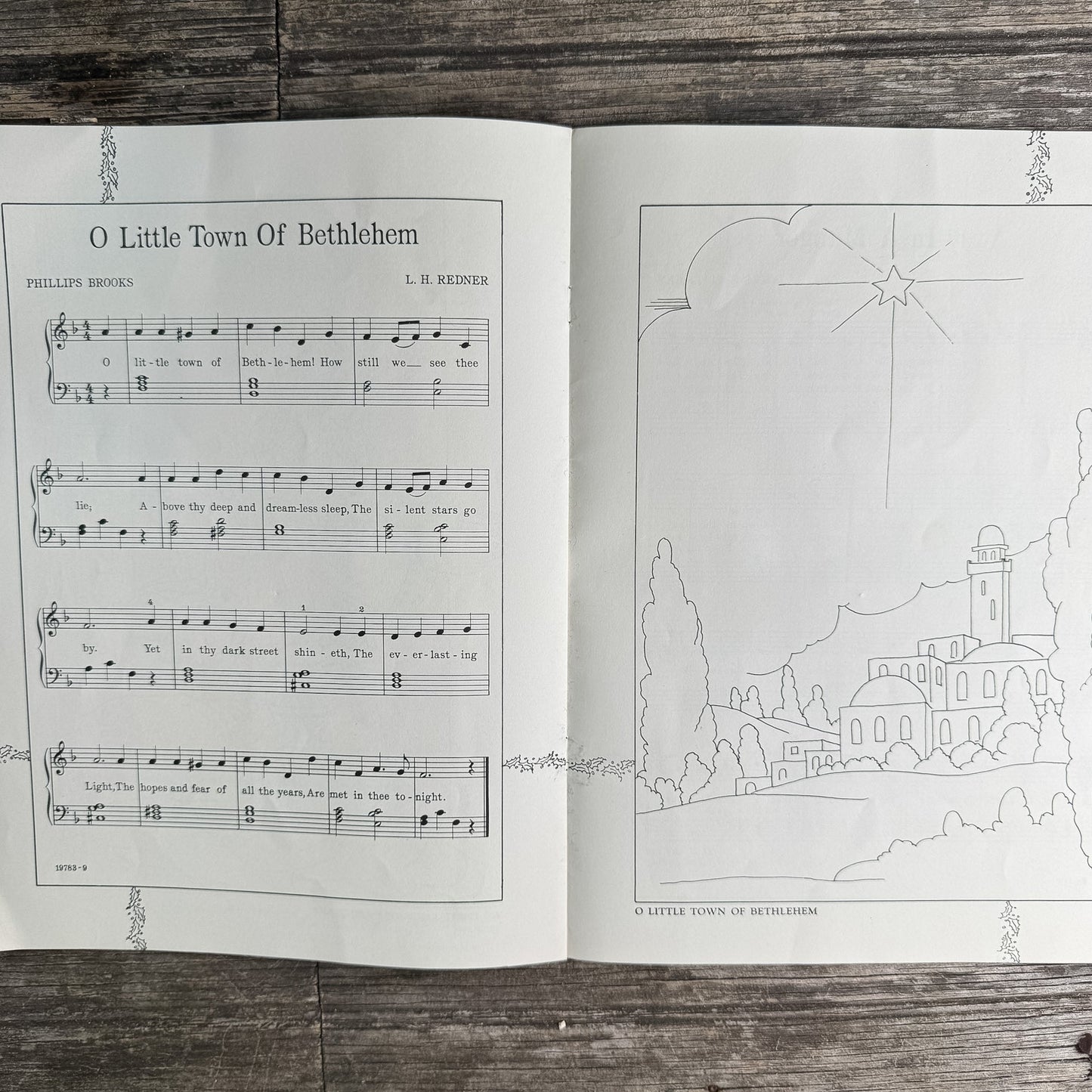 Kiddies' Christmas, 1937 Music and Coloring Book - Pretty Old Books