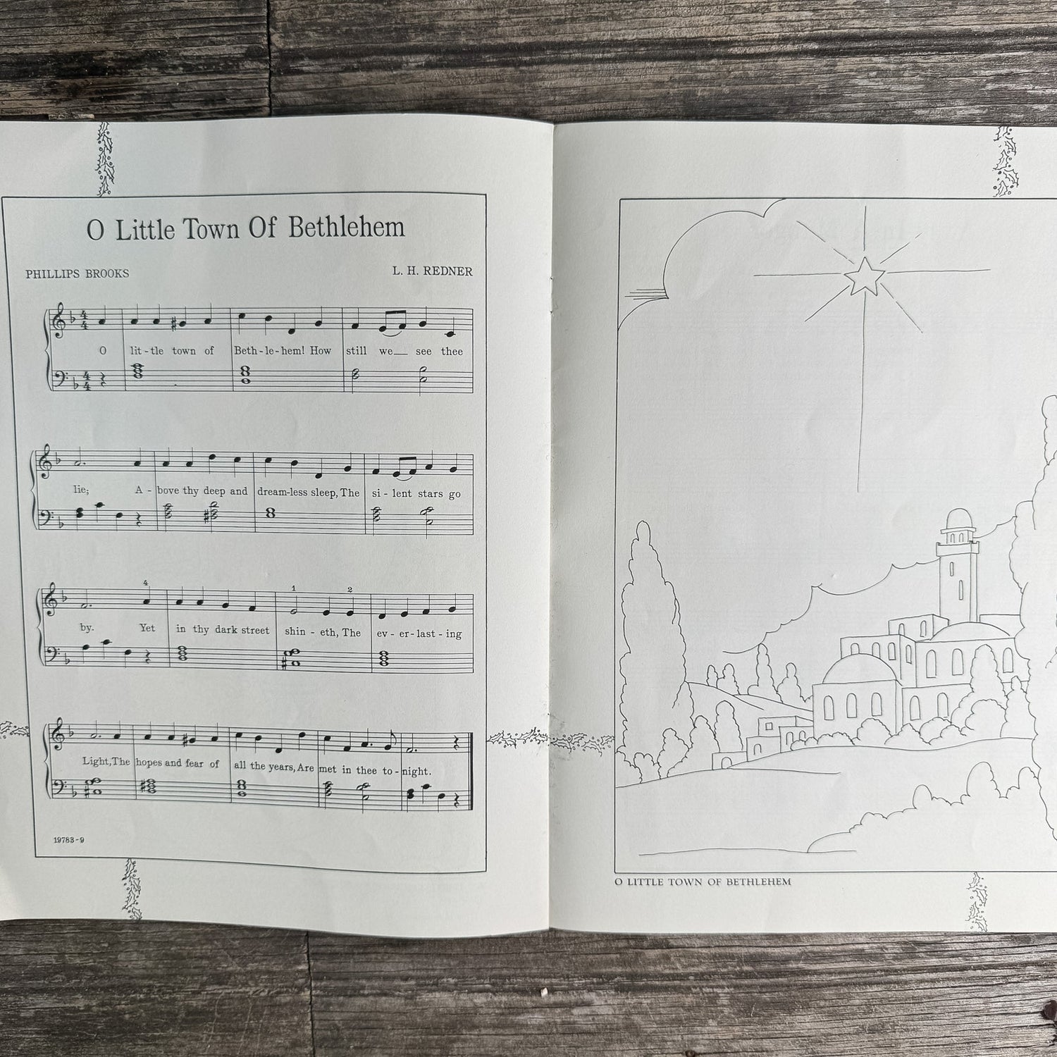 Kiddies' Christmas, 1937 Music and Coloring Book - Pretty Old Books