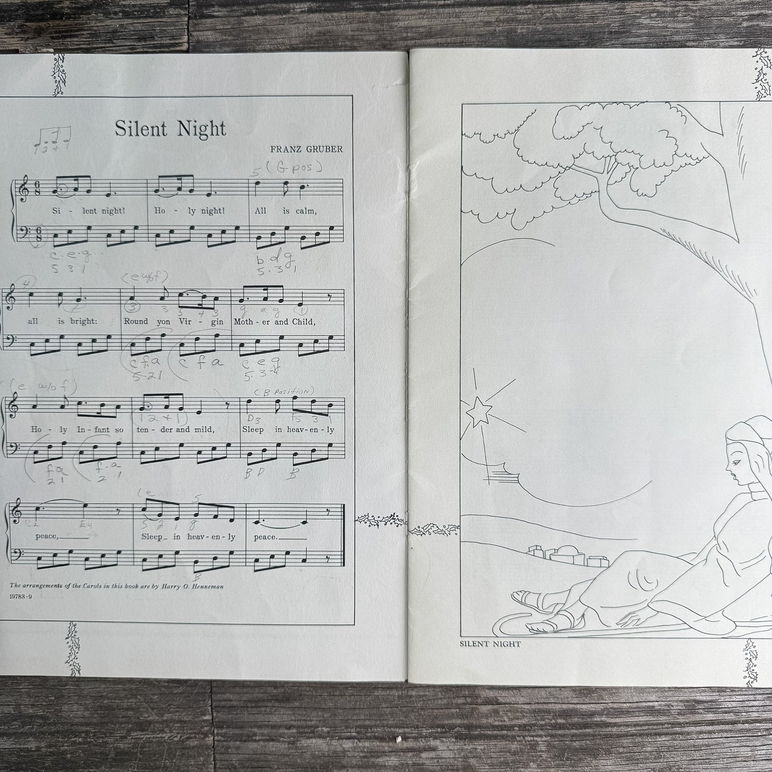 Kiddies' Christmas, 1937 Music and Coloring Book - Pretty Old Books