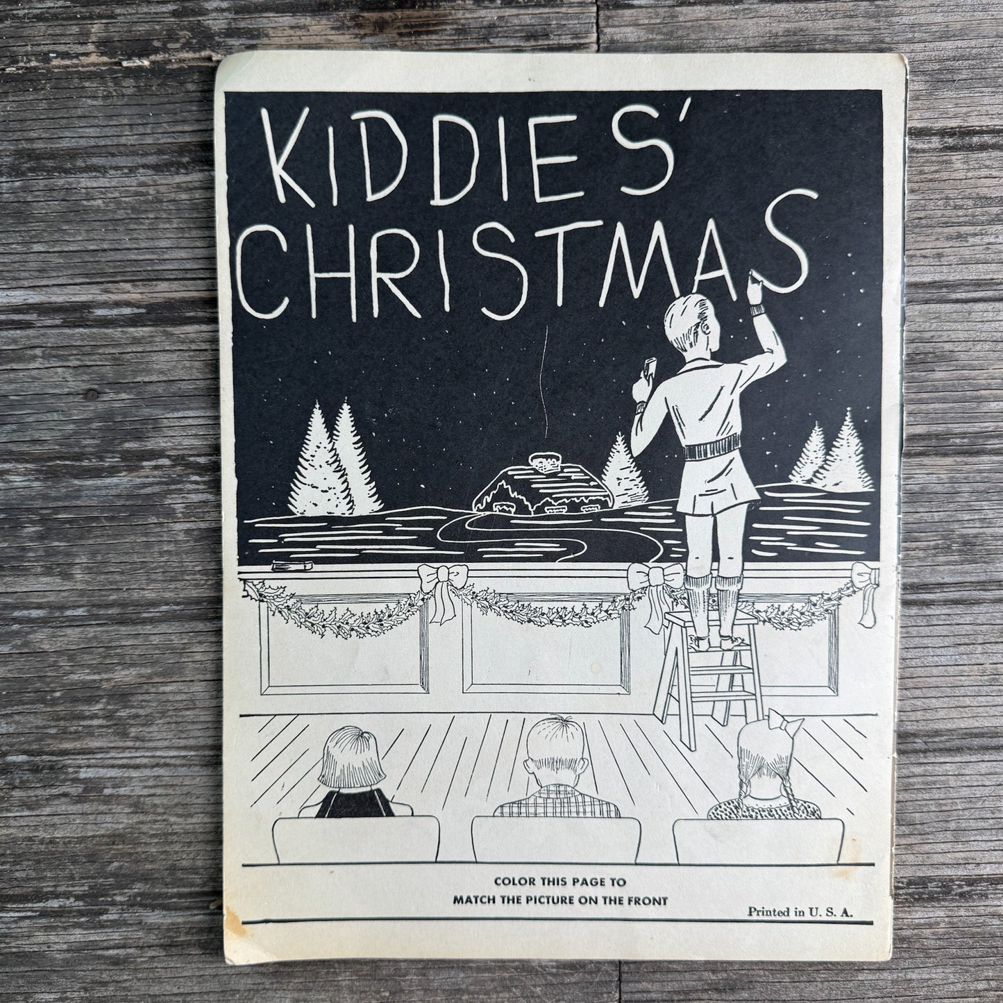 Kiddies' Christmas, 1937 Music and Coloring Book - Pretty Old Books