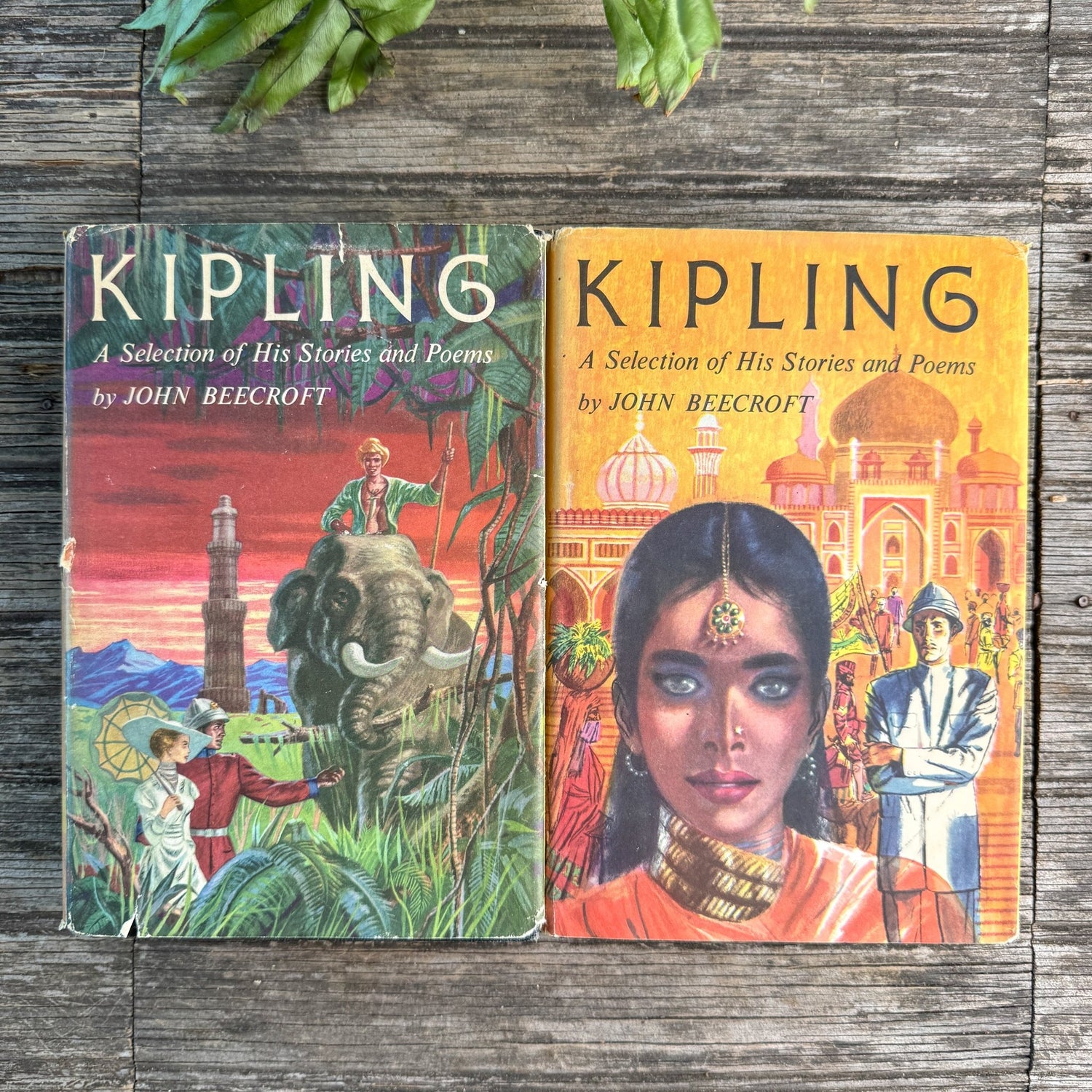 Kipling: A Selection of His Stories and Poems, Two Volume Set, 1956 - Pretty Old Books
