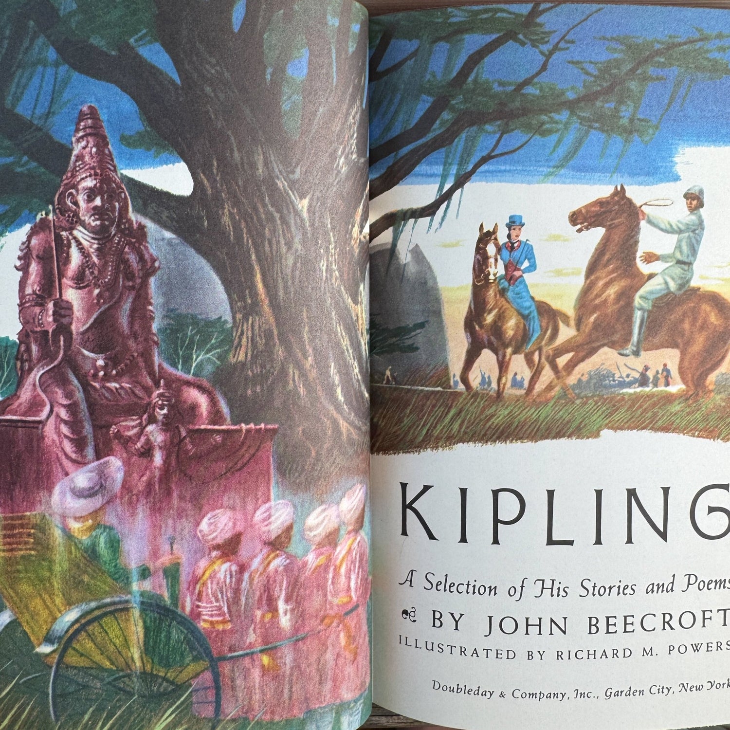 Kipling: A Selection of His Stories and Poems, Two Volume Set, 1956 - Pretty Old Books