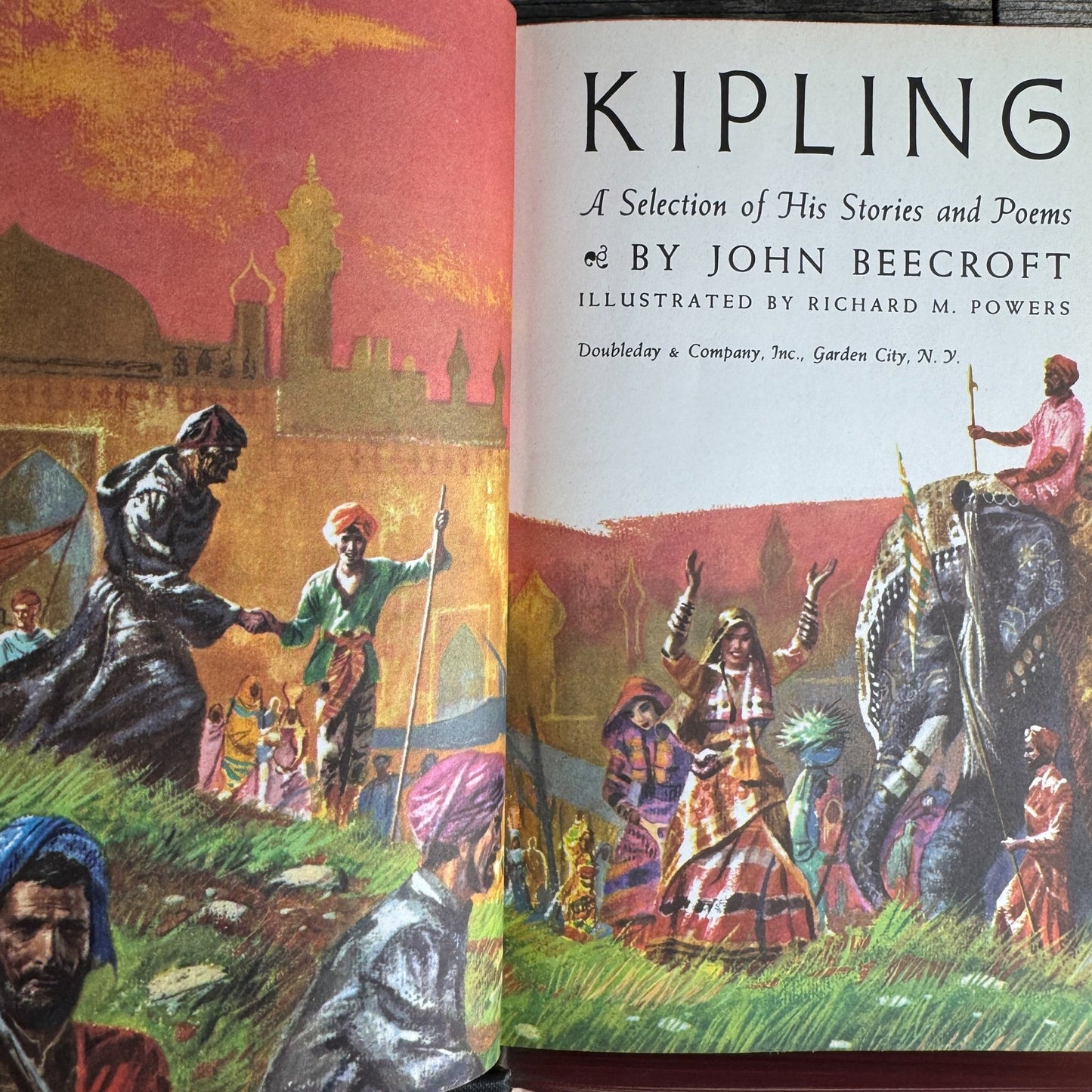 Kipling: A Selection of His Stories and Poems, Two Volume Set, 1956 - Pretty Old Books