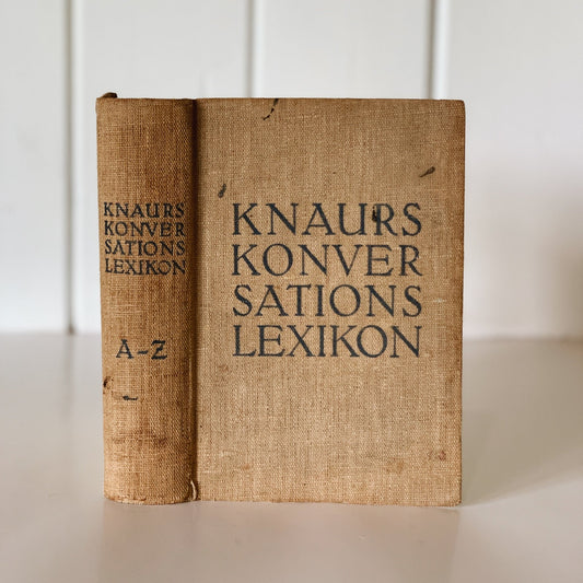 Knaurs Konversations Lexikon A - Z, 1932, Amazing Illustrated German DIctionary - Pretty Old Books