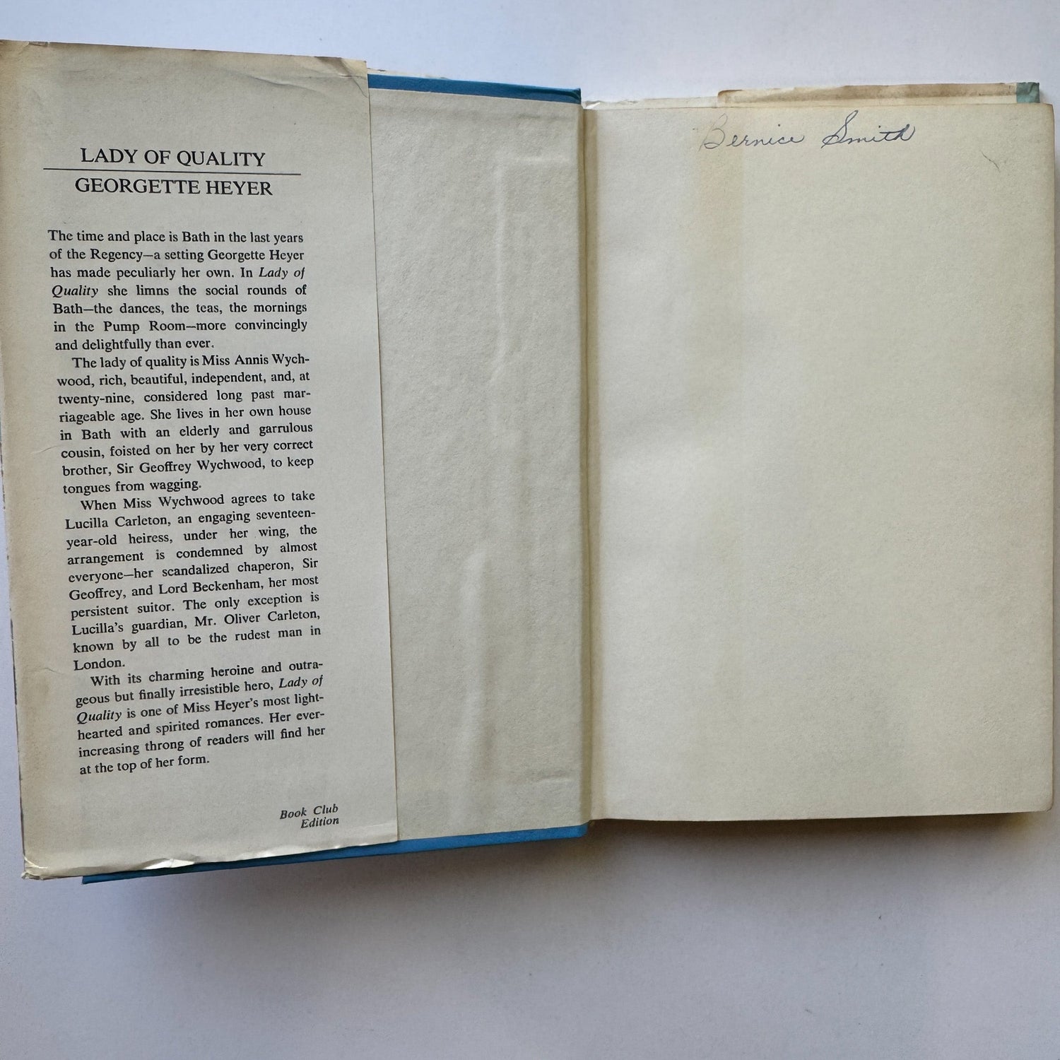 Lady of Quality, Georgette Heyer, 1972, Hardcover - Pretty Old Books