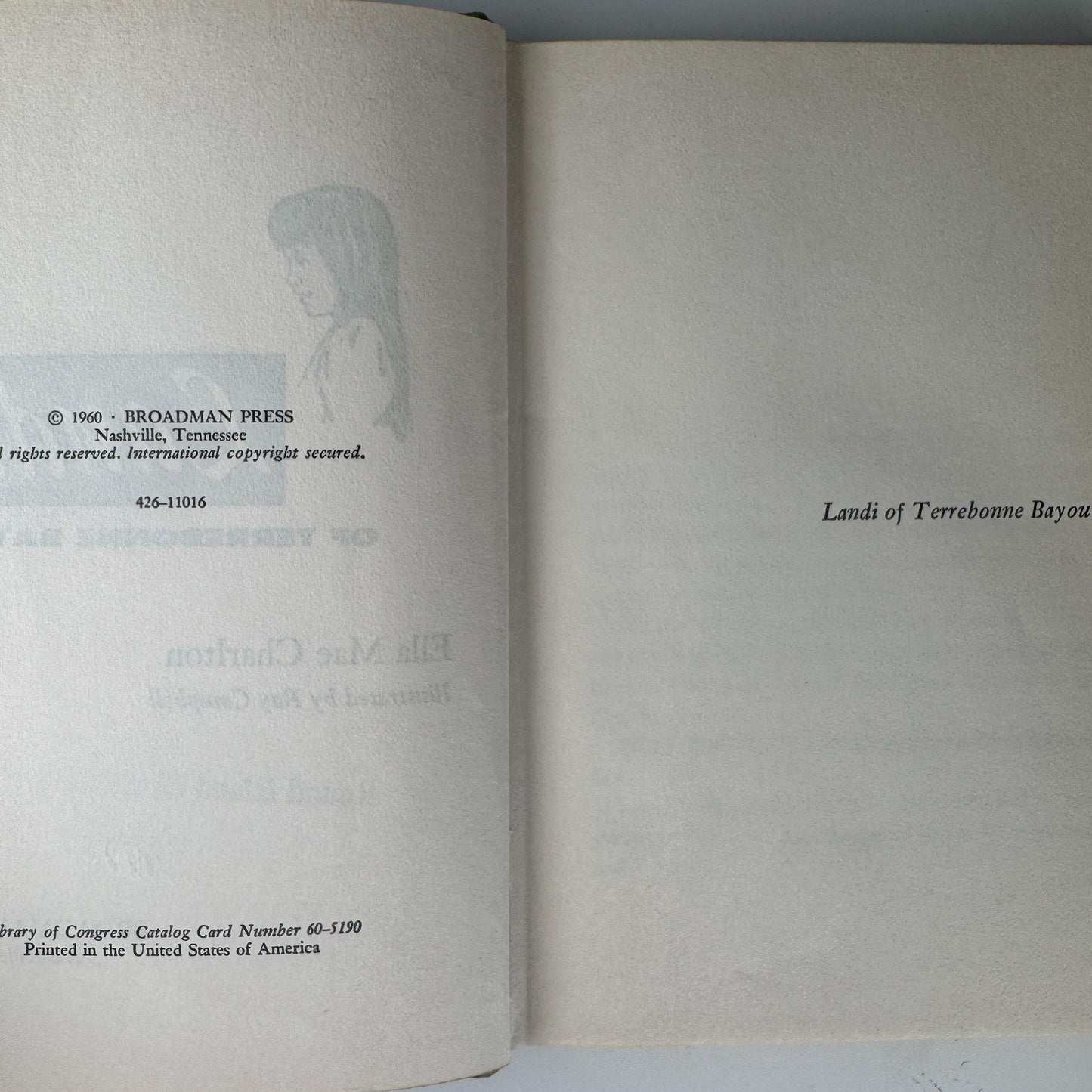 Landi of Terrebonne Bayou (1960), Juvenile Louisiana Fiction - Pretty Old Books