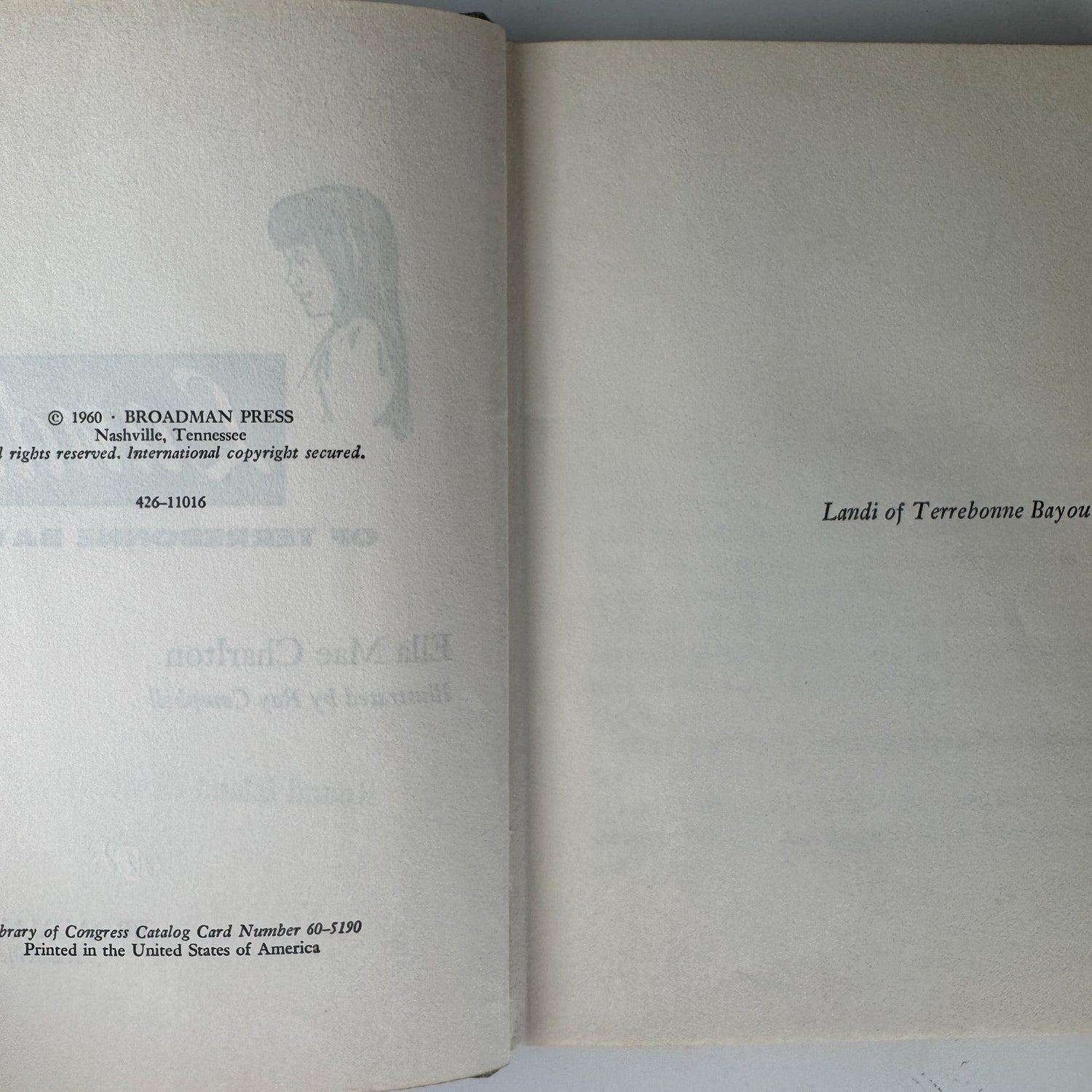 Landi of Terrebonne Bayou (1960), Juvenile Louisiana Fiction - Pretty Old Books