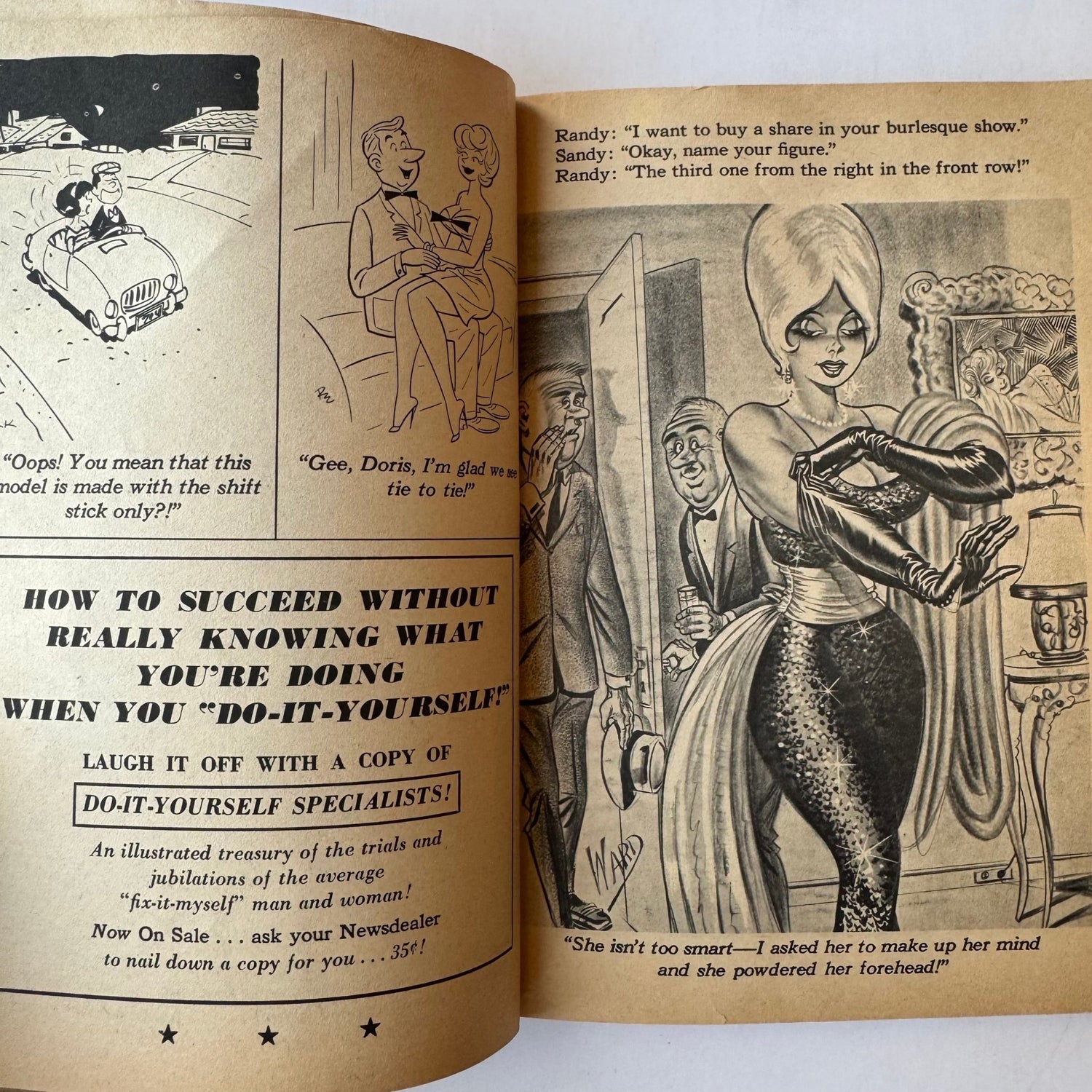 Laugh Riot: Pin - Up and Humor Men's Magazine, June 1962, Humor and Girlie Magazine - Pretty Old Books