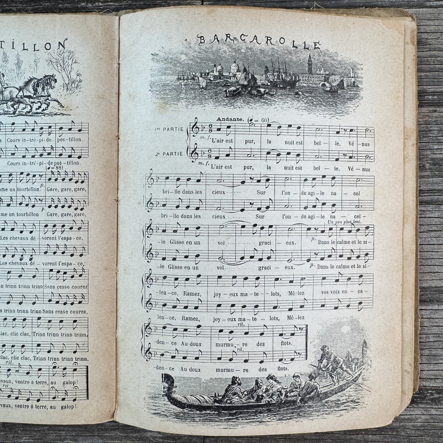 Le Livre de Musique, Claude Augé — French Canadian Music Method - Pretty Old Books