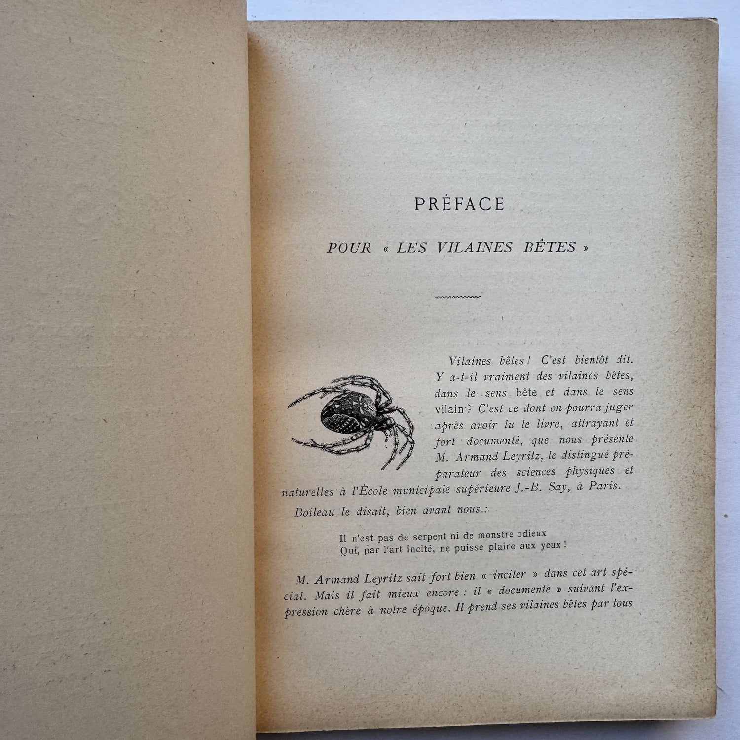 Les Vilaines Bêtes (The Nasty Beasts), Armand Leyritz, c.1890s, Illustrated French Natural History Book - Pretty Old Books