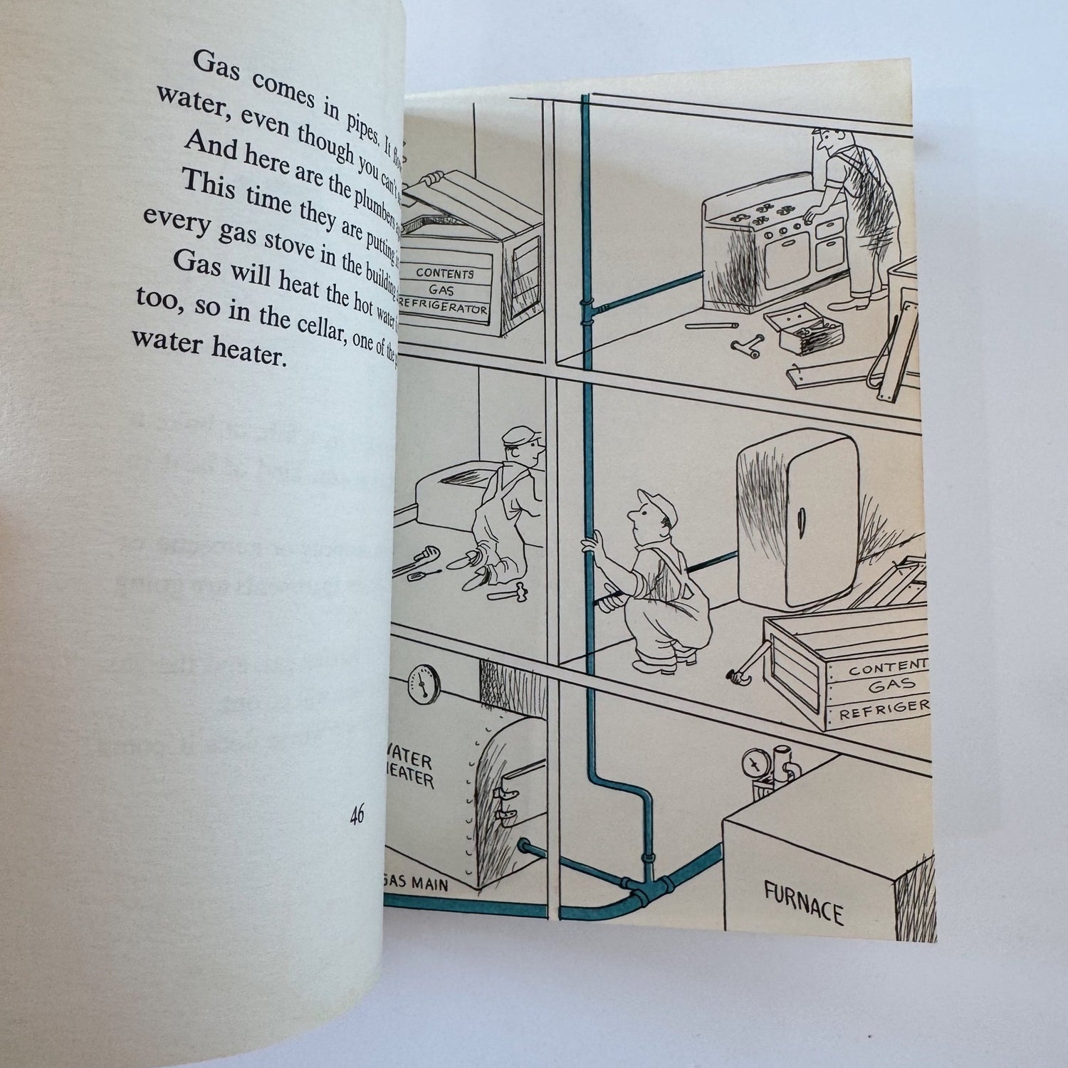 Let's Look Under the City, Herman and Nina Schneider, 1954, Illustrated Children's Book - Pretty Old Books