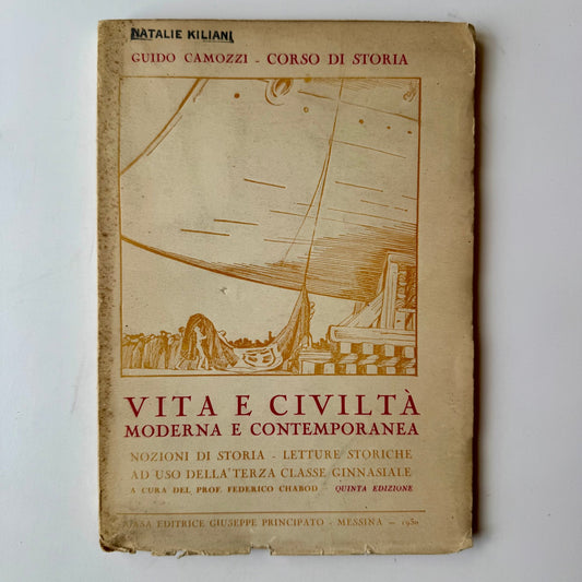 Life and Civilization, Italian High School History Textbook, 1930 Paperback - Pretty Old Books