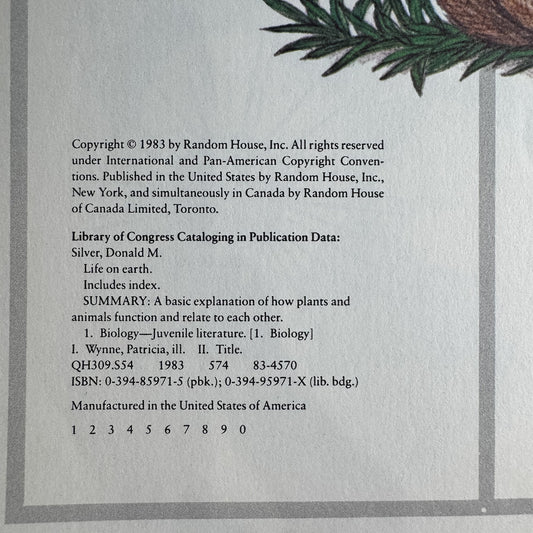 Life on Earth: Biology Today, Donald M. Silver, 1983 - Pretty Old Books