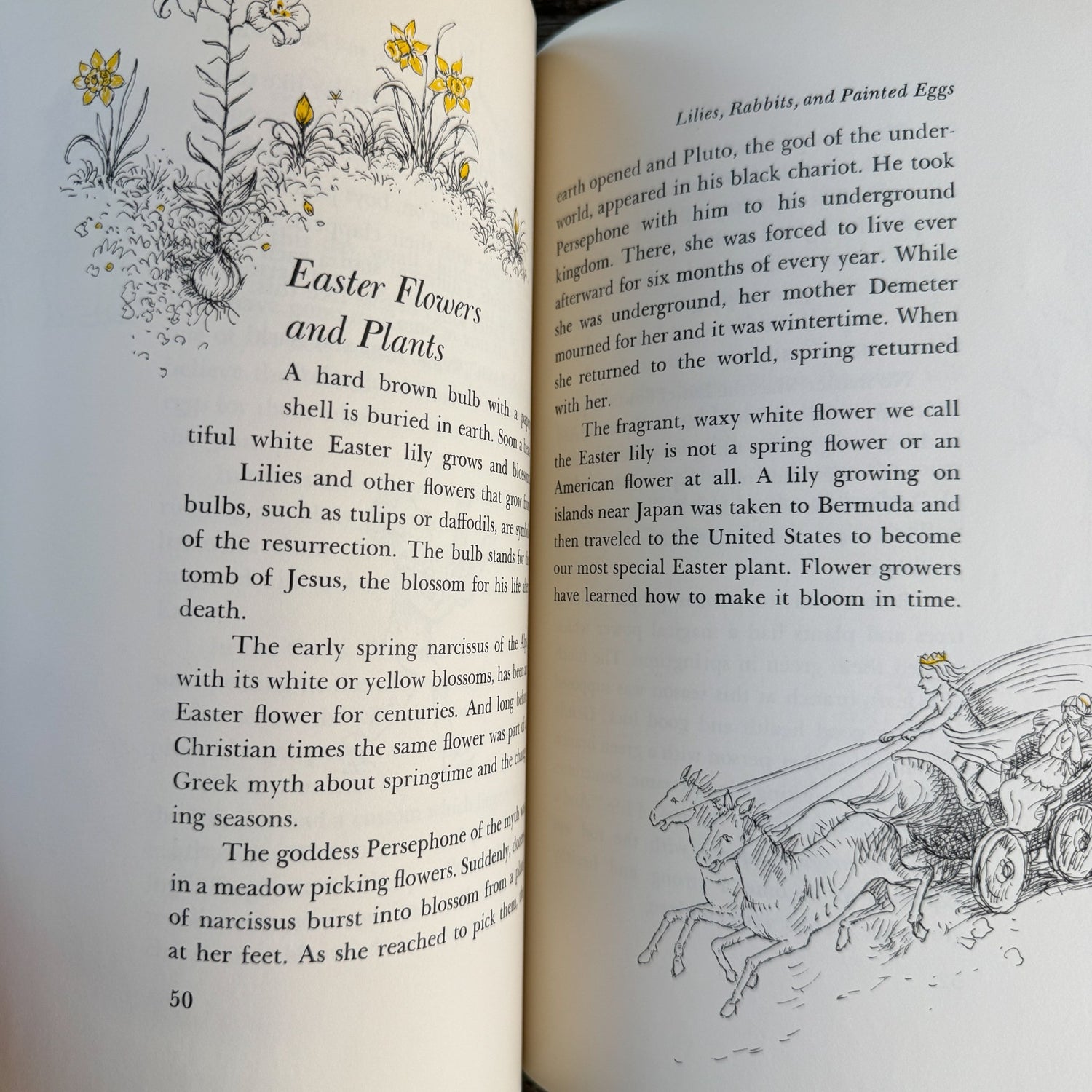 Lilies, Rabbits, and Painted Eggs: The Story of the Easter Symbols by Edna Barth (1970) - Pretty Old Books