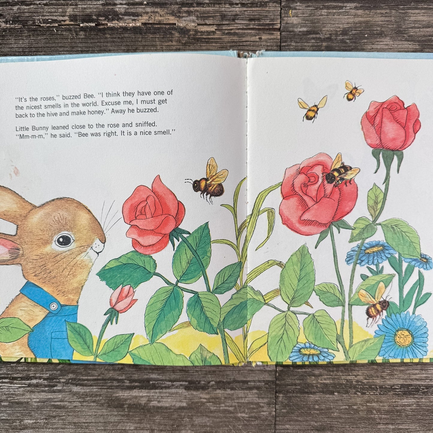 Little Bunny Follows His Nose, Katherine Howard, 1971 Scratch & Sniff - Pretty Old Books