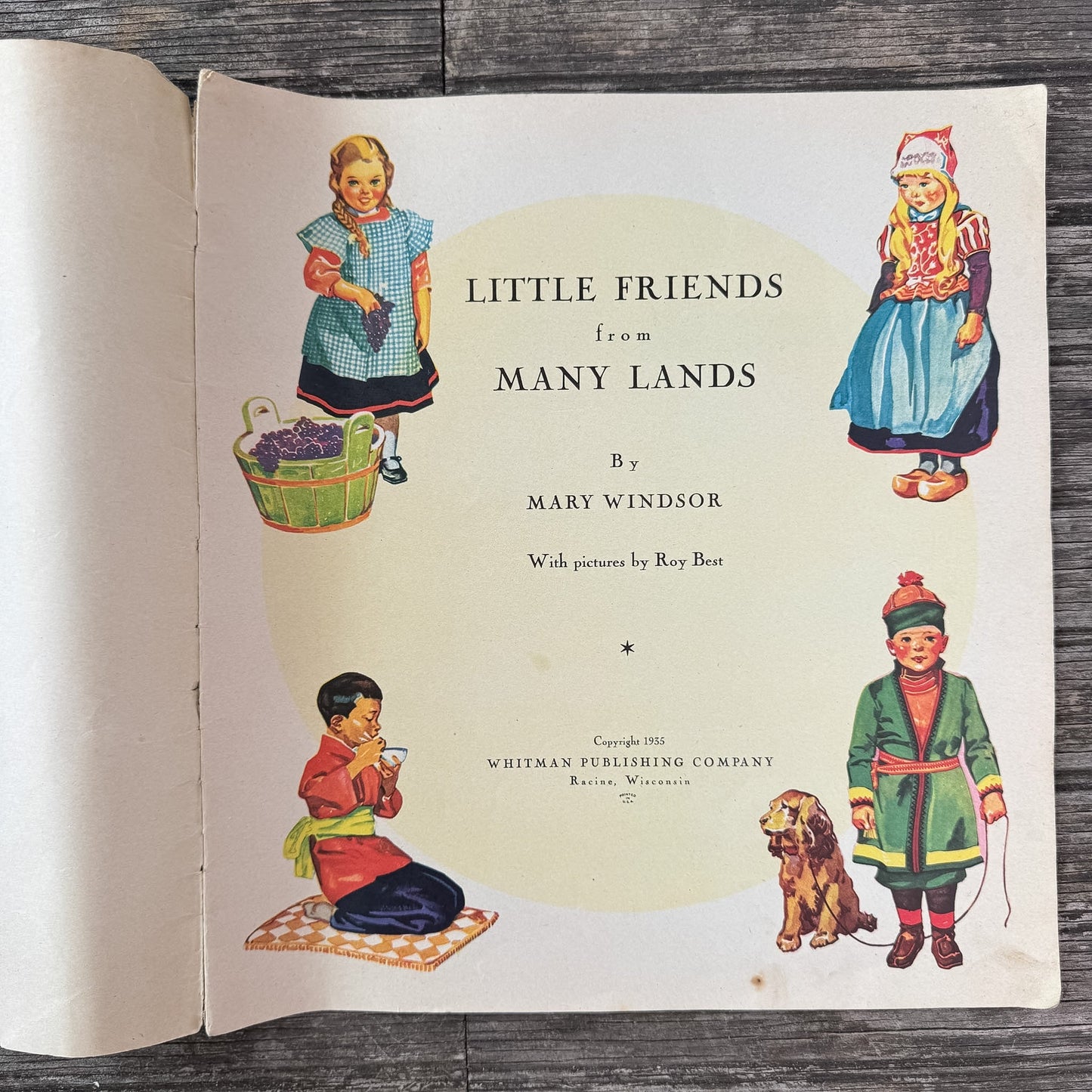 Little Friends From Many Lands, Mary Windsor, 1935 - Pretty Old Books
