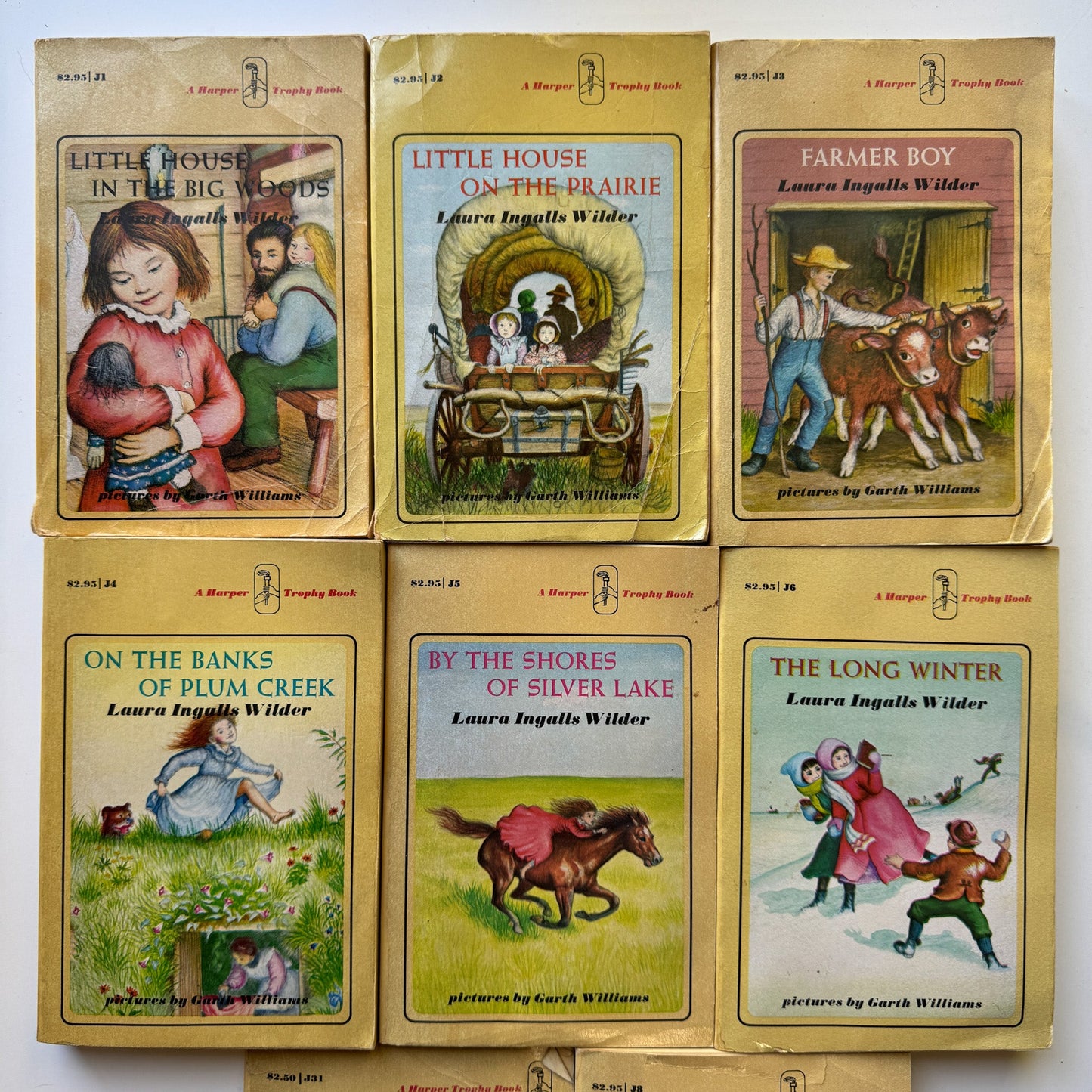 Little House on the Prairie Boxed Set, 1971 Yellow, Missing One Volume - Pretty Old Books