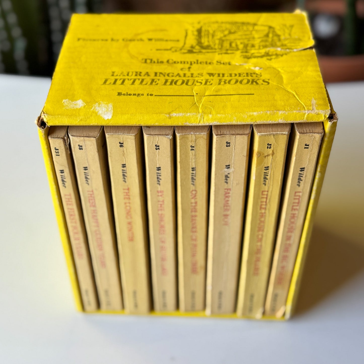 Little House on the Prairie Boxed Set, 1971 Yellow, Missing One Volume - Pretty Old Books