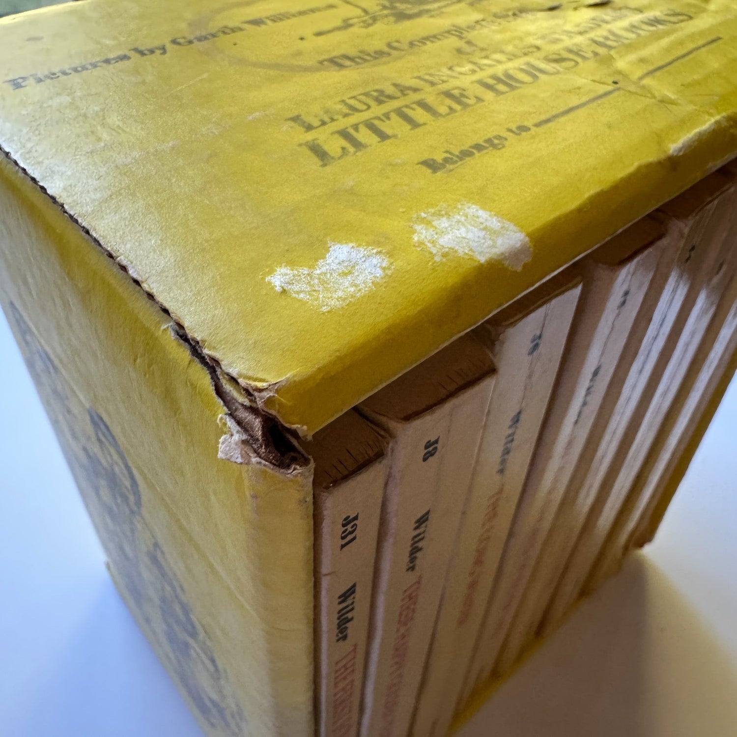 Little House on the Prairie Boxed Set, 1971 Yellow, Missing One Volume - Pretty Old Books