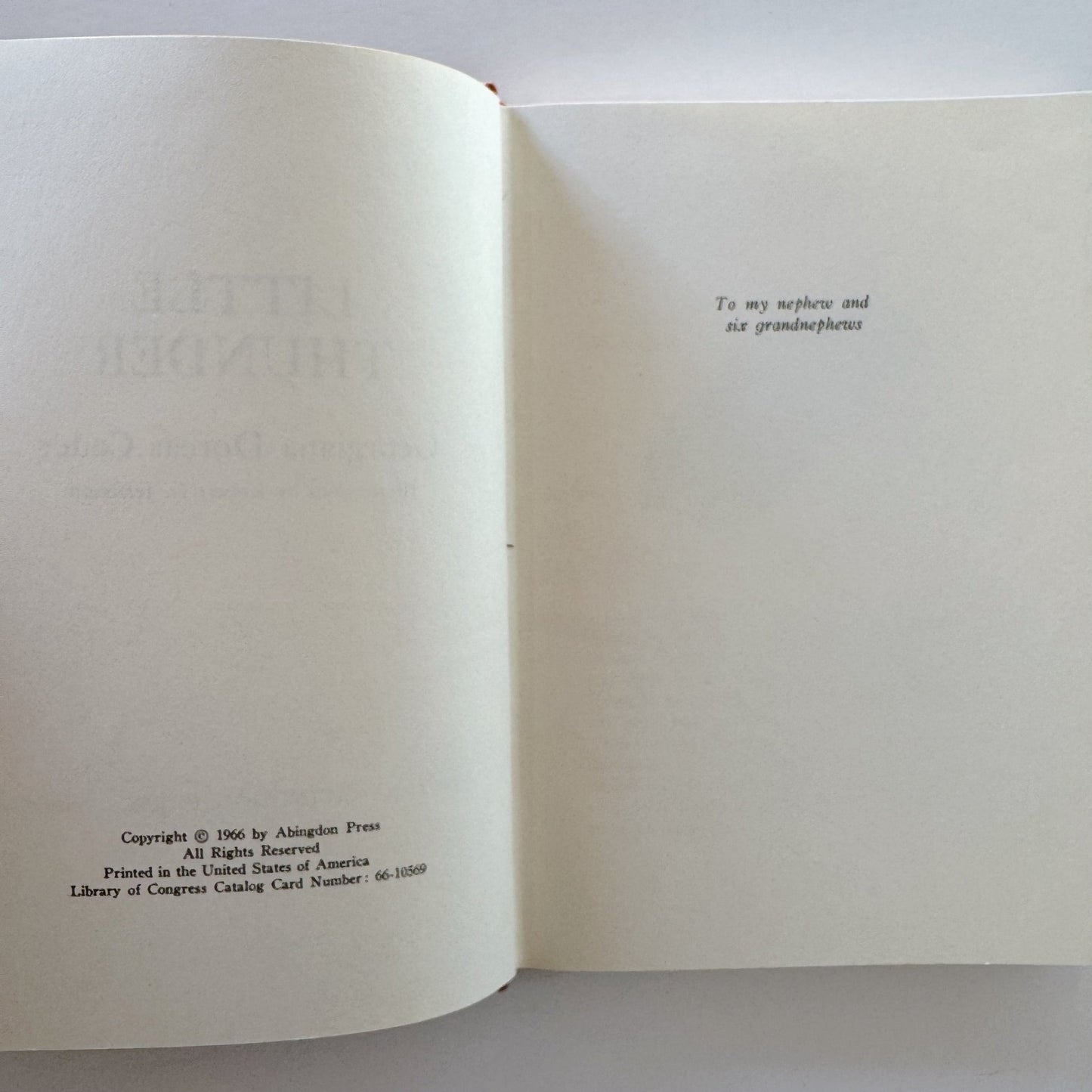 Little Thunder, Georgiana Dorcas Ceder, 1966 Juvenile Historical Fiction Hardcover - Pretty Old Books