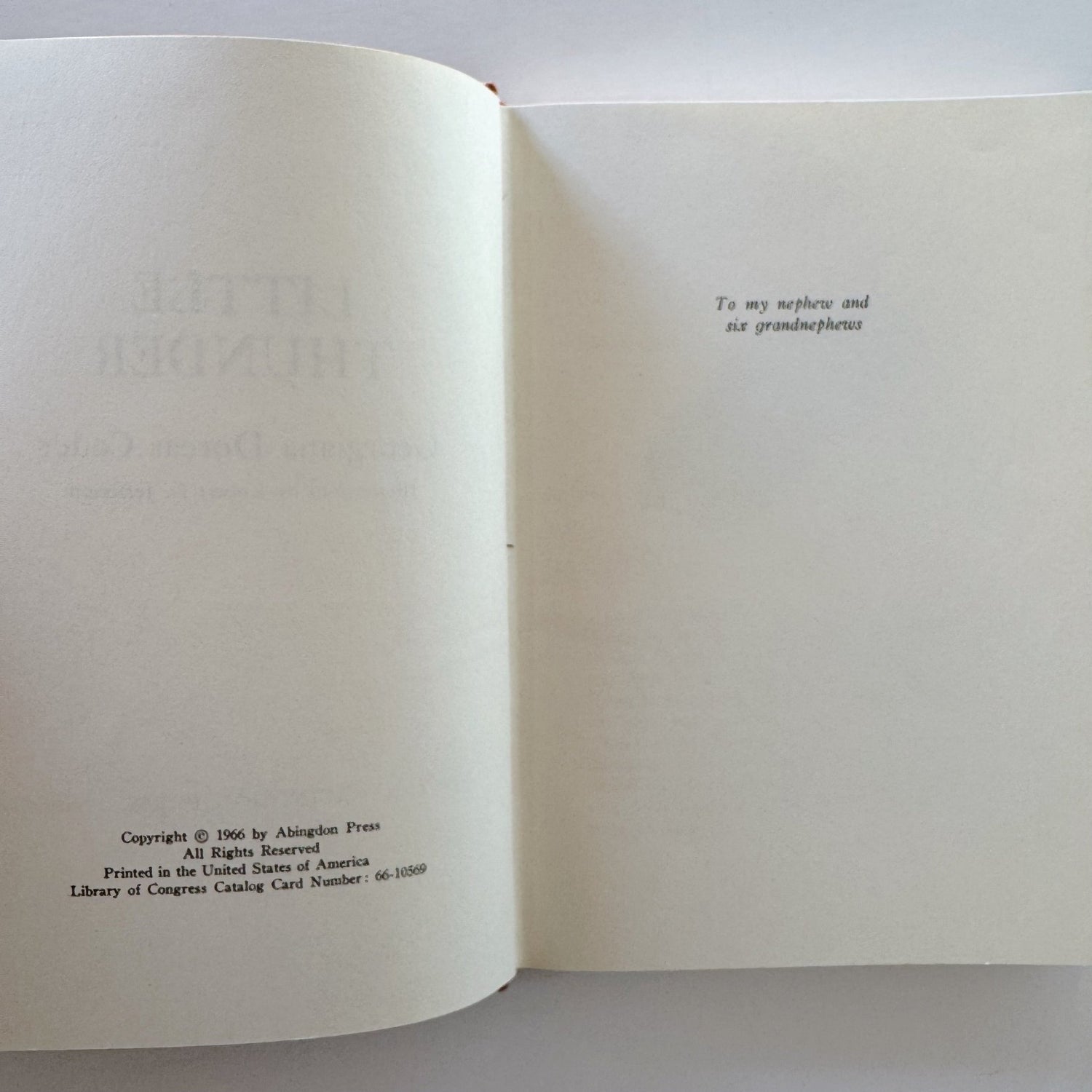 Little Thunder, Georgiana Dorcas Ceder, 1966 Juvenile Historical Fiction Hardcover - Pretty Old Books