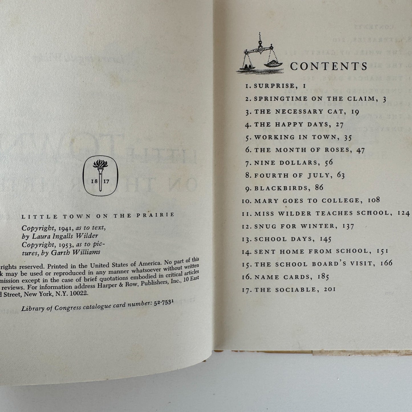 Little Town on the Prairie, Vintage Hardcover with Dust Jacket - Pretty Old Books