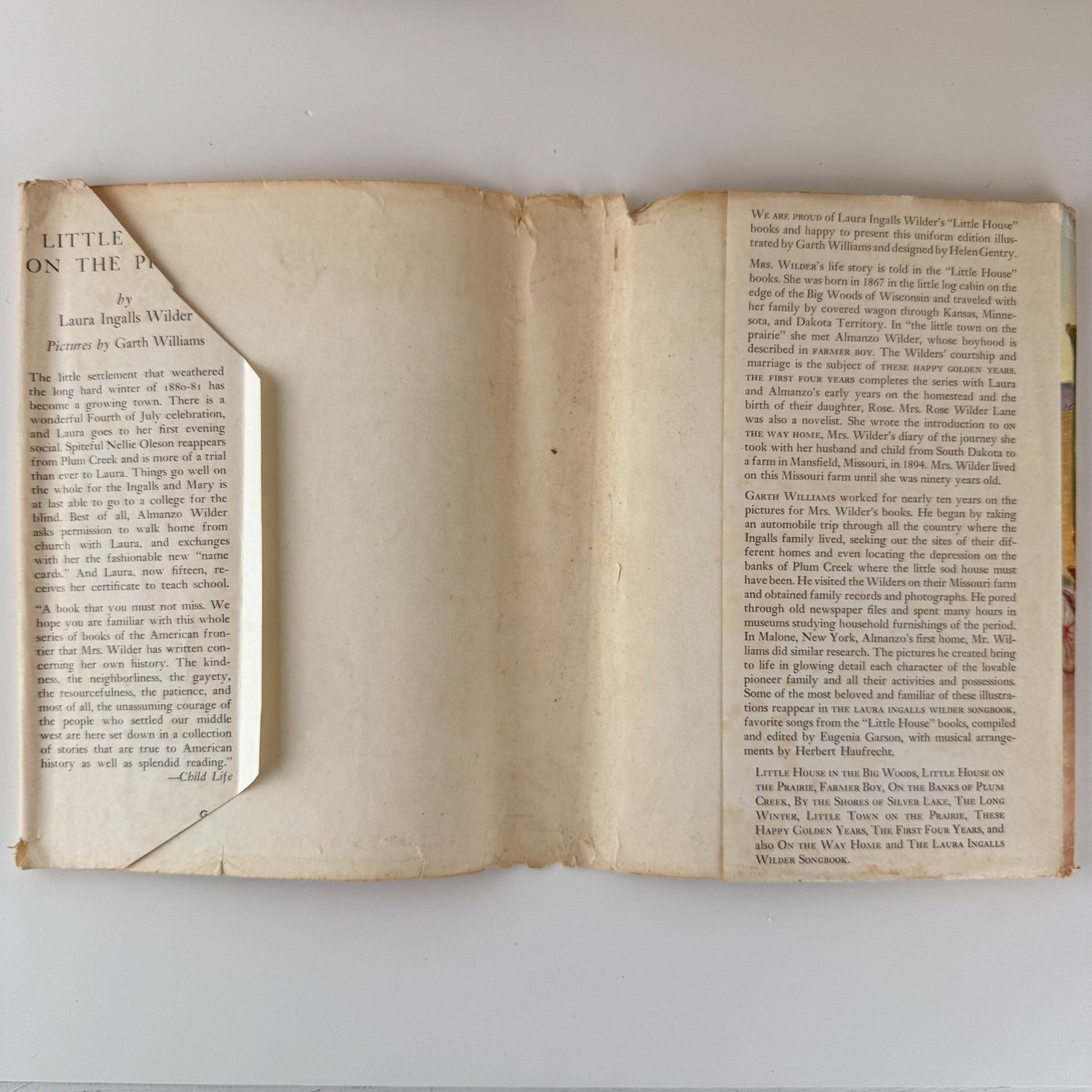 Little Town on the Prairie, Vintage Hardcover with Dust Jacket - Pretty Old Books