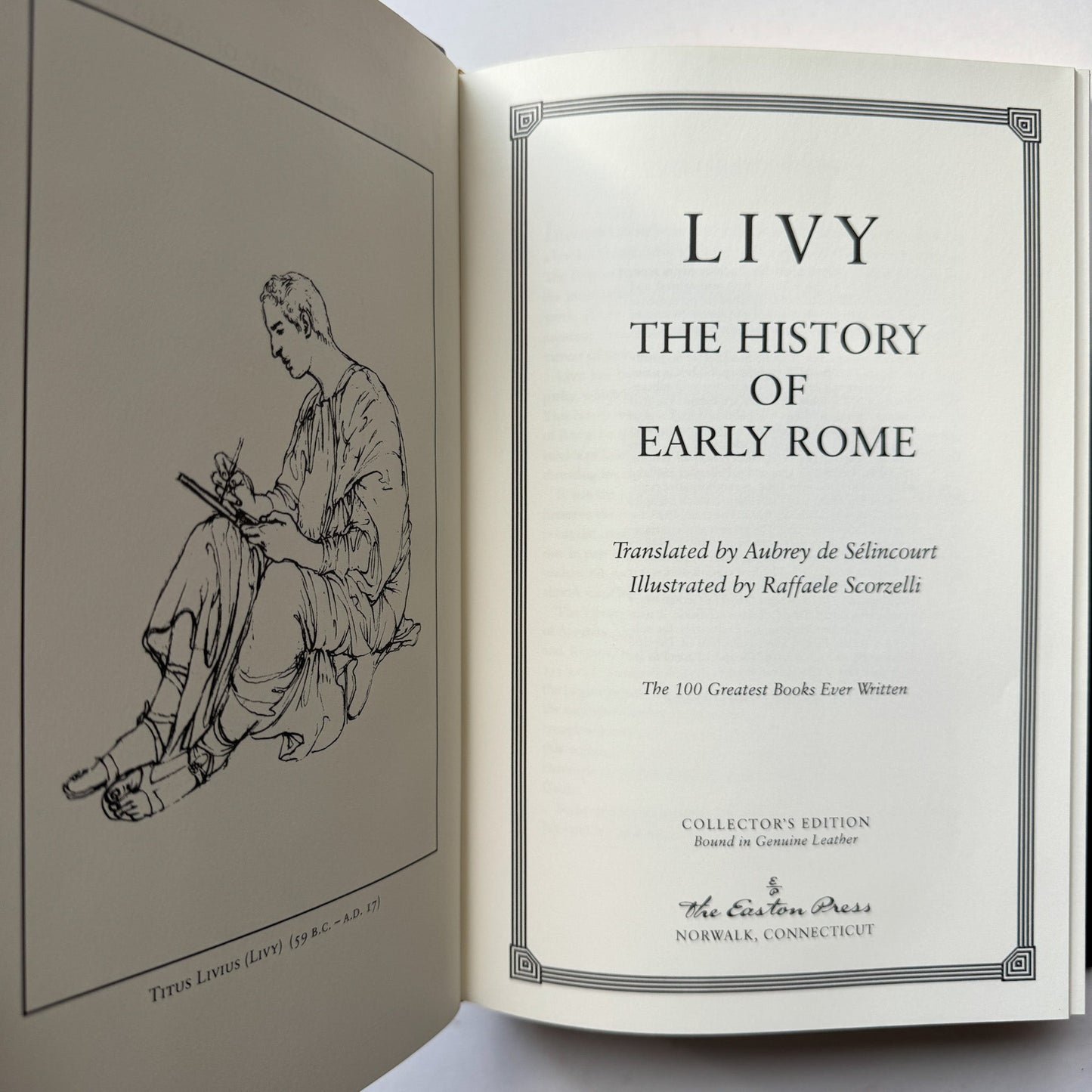 Livy: The History of Early Rome, Easton Press 100 Greatest Books Ever Written, 1988 - Pretty Old Books